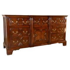 Antique 18th Century English Oak Geometric Dresser Base