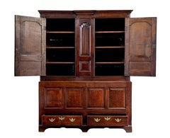 18th century English oak house keepers cupboard