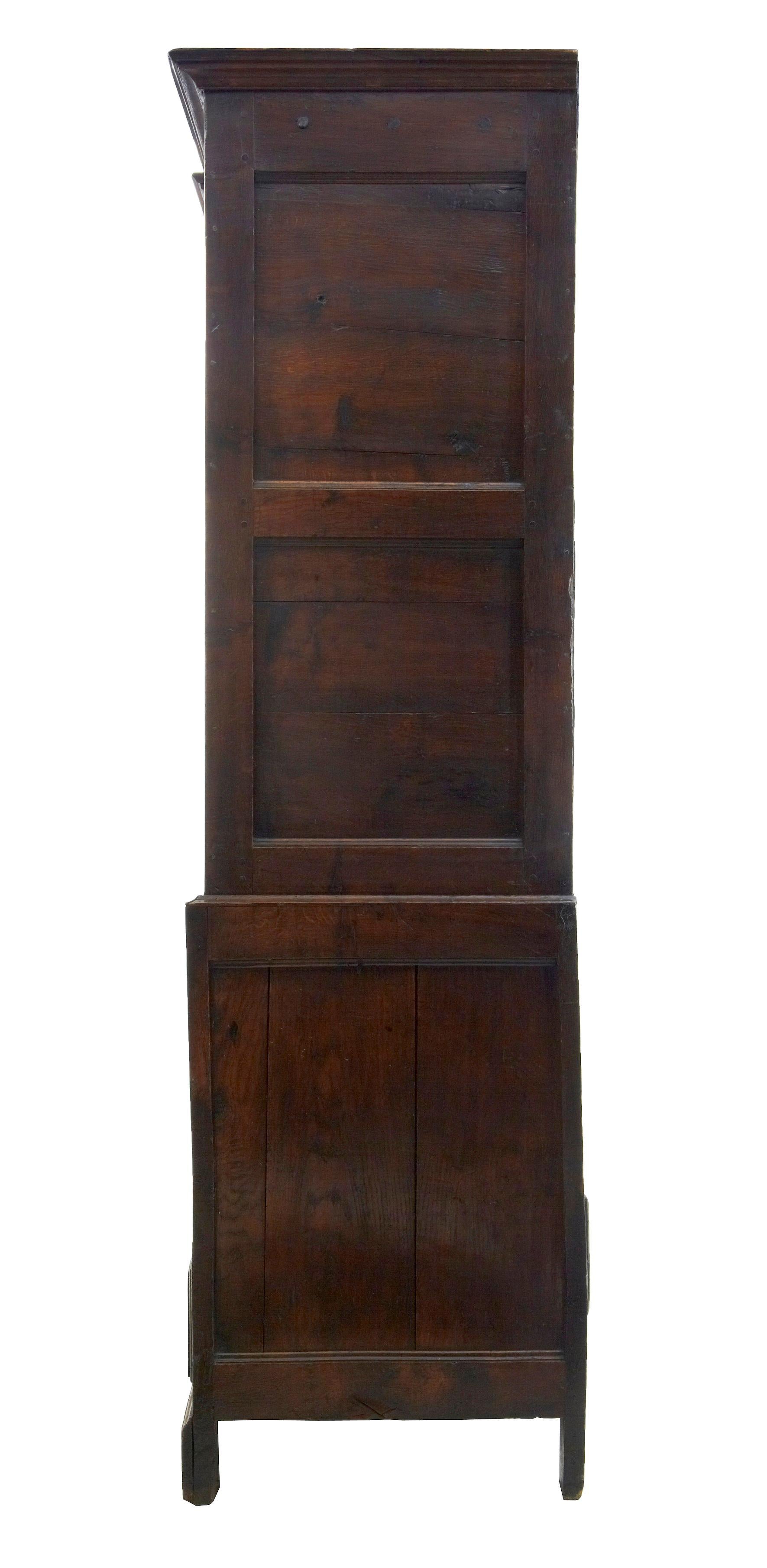 Georgian 18th Century English Oak House Keepers Cupboard