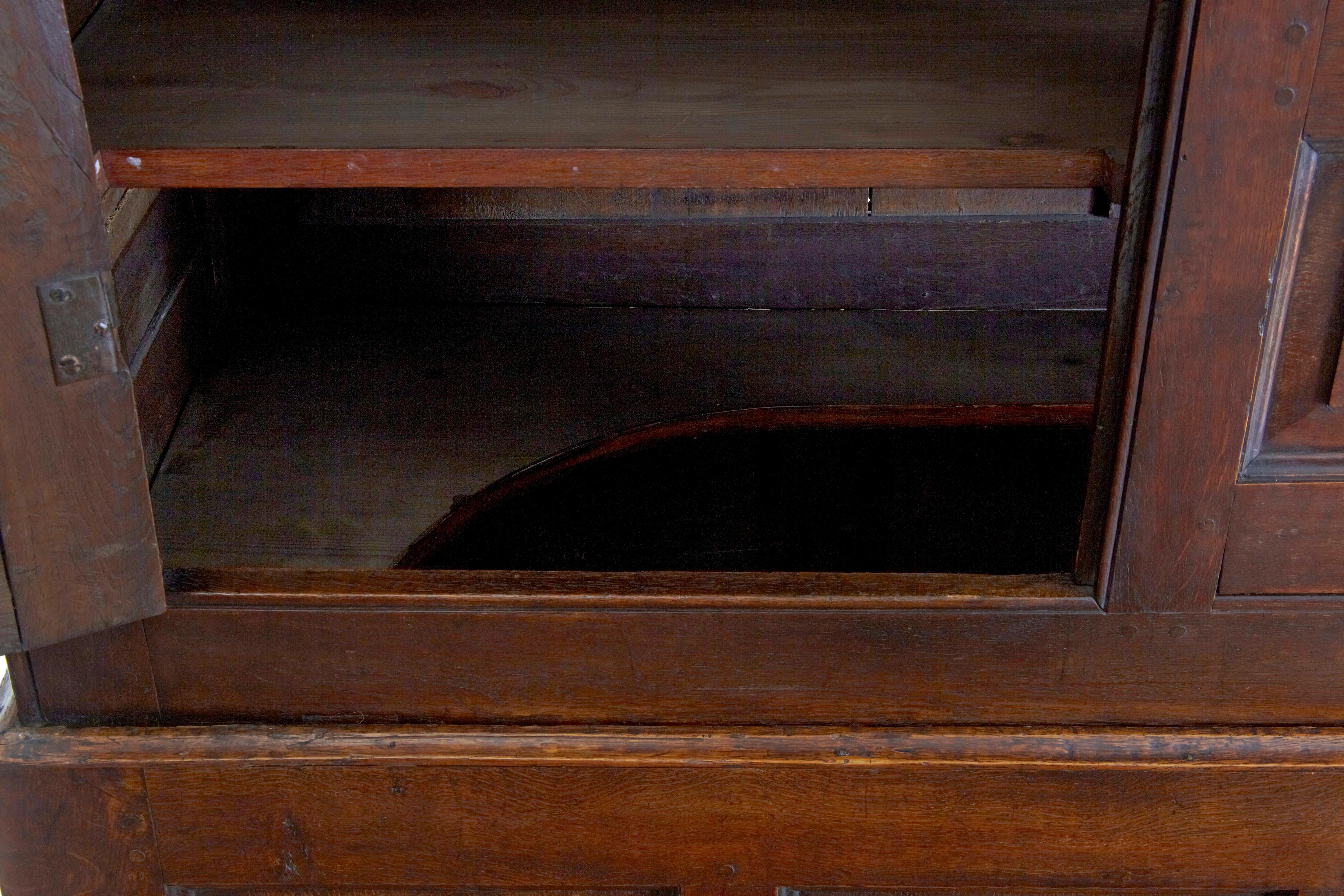 18th Century English Oak House Keepers Cupboard 1