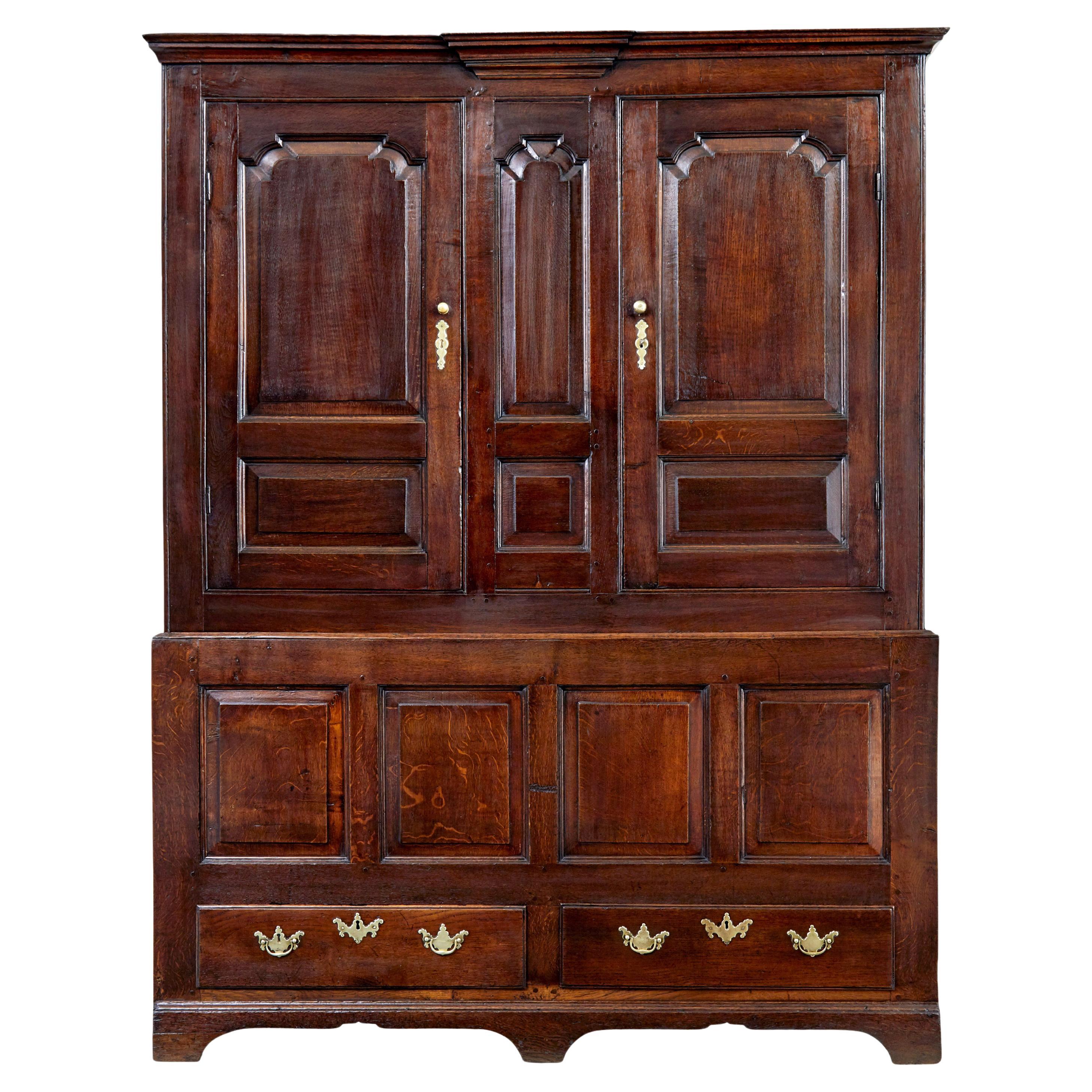 18th century English oak house keepers cupboard