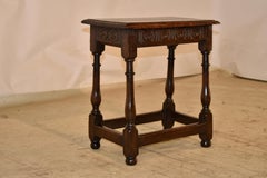 18th Century English Oak Joint Stool