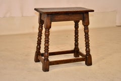 18th Century English Oak Joint Stool