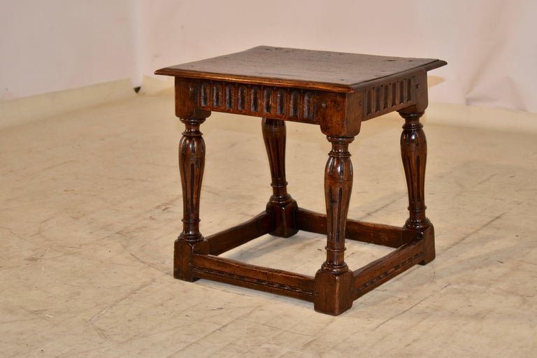 18th Century English Oak Joint Stool For Sale at 1stDibs
