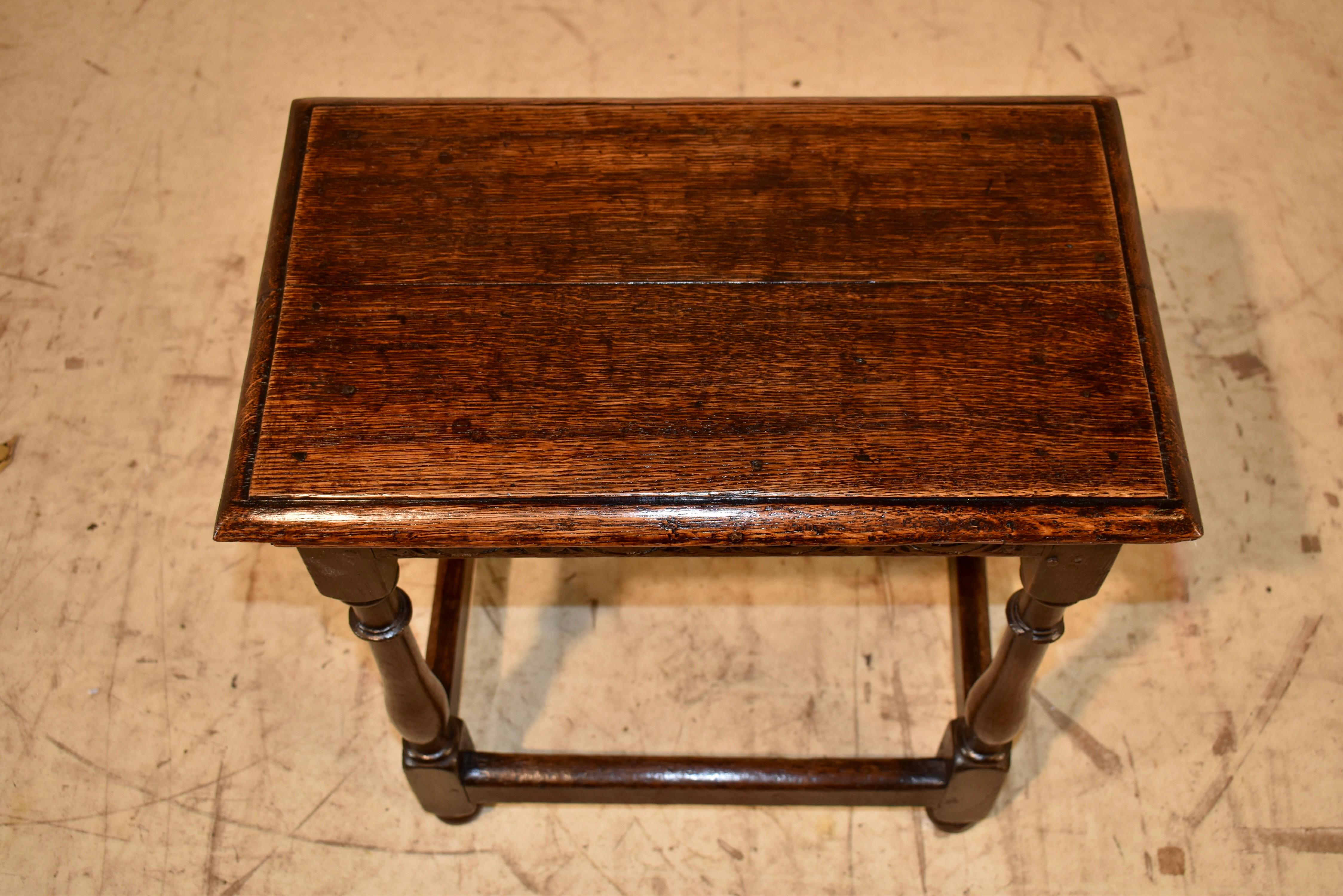 18th Century English Oak Joint Stool In condizioni buone in vendita a High Point, NC