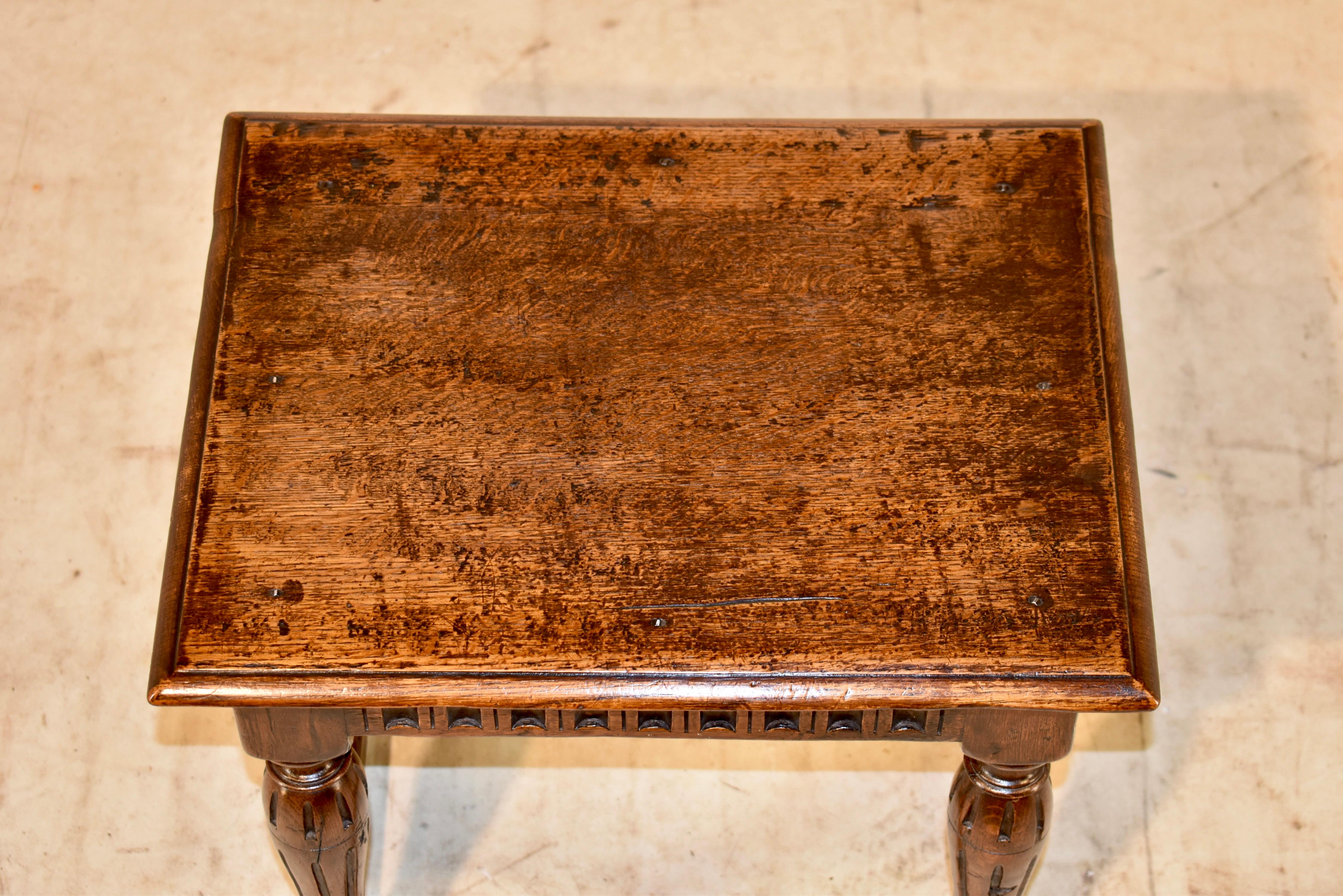 18th Century English Oak Joint Stool For Sale 1
