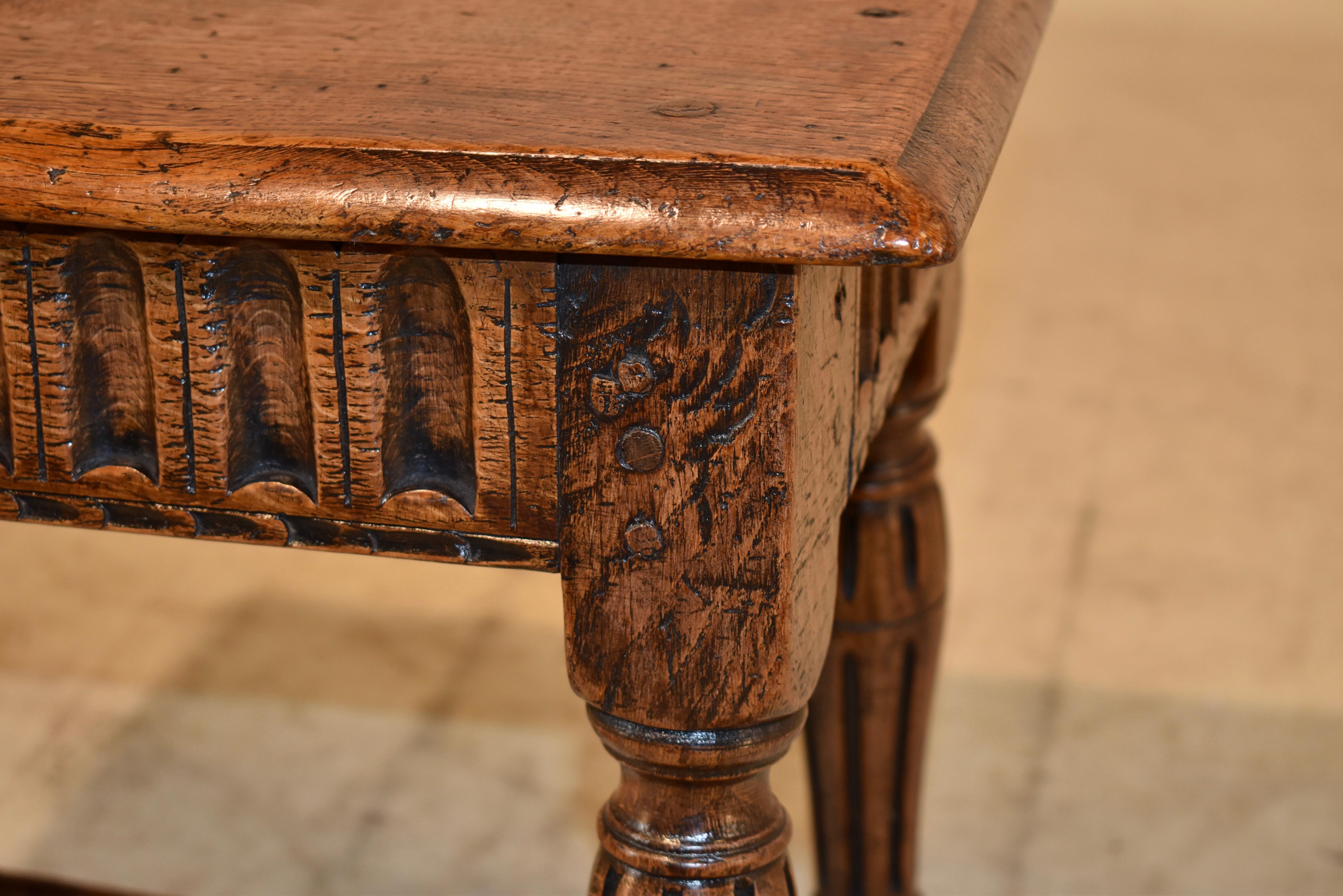 18th Century, English Oak Joint Stool For Sale 2