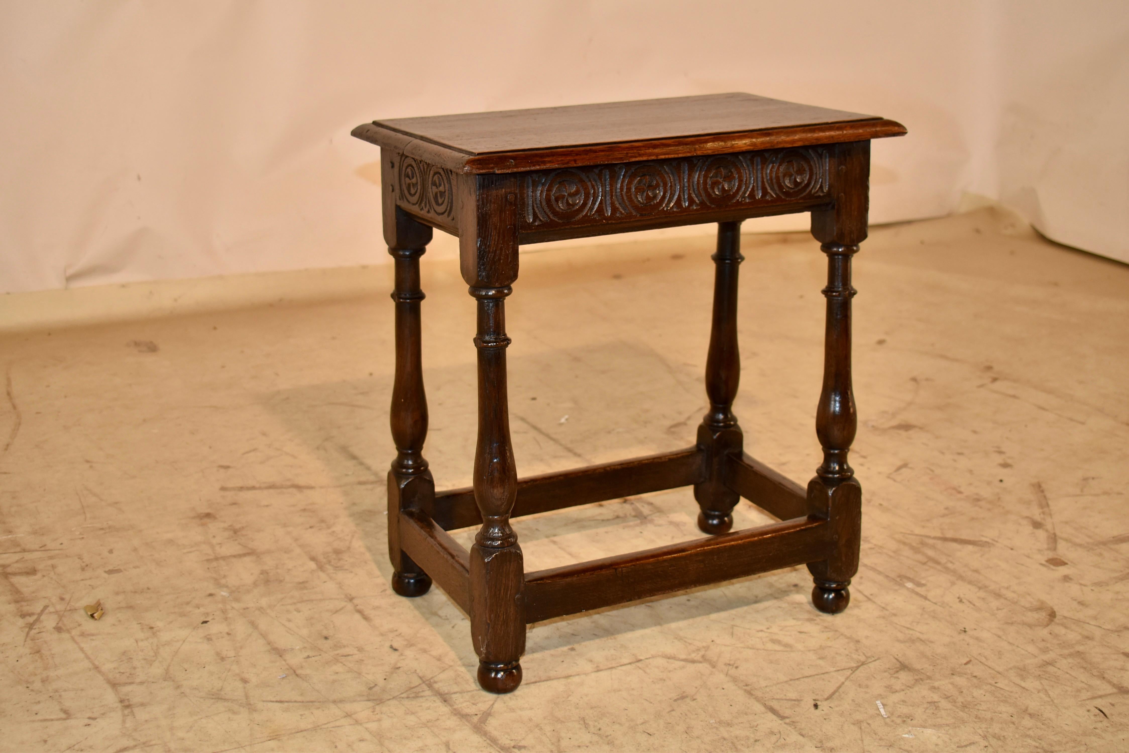Quercia 18th Century English Oak Joint Stool in vendita