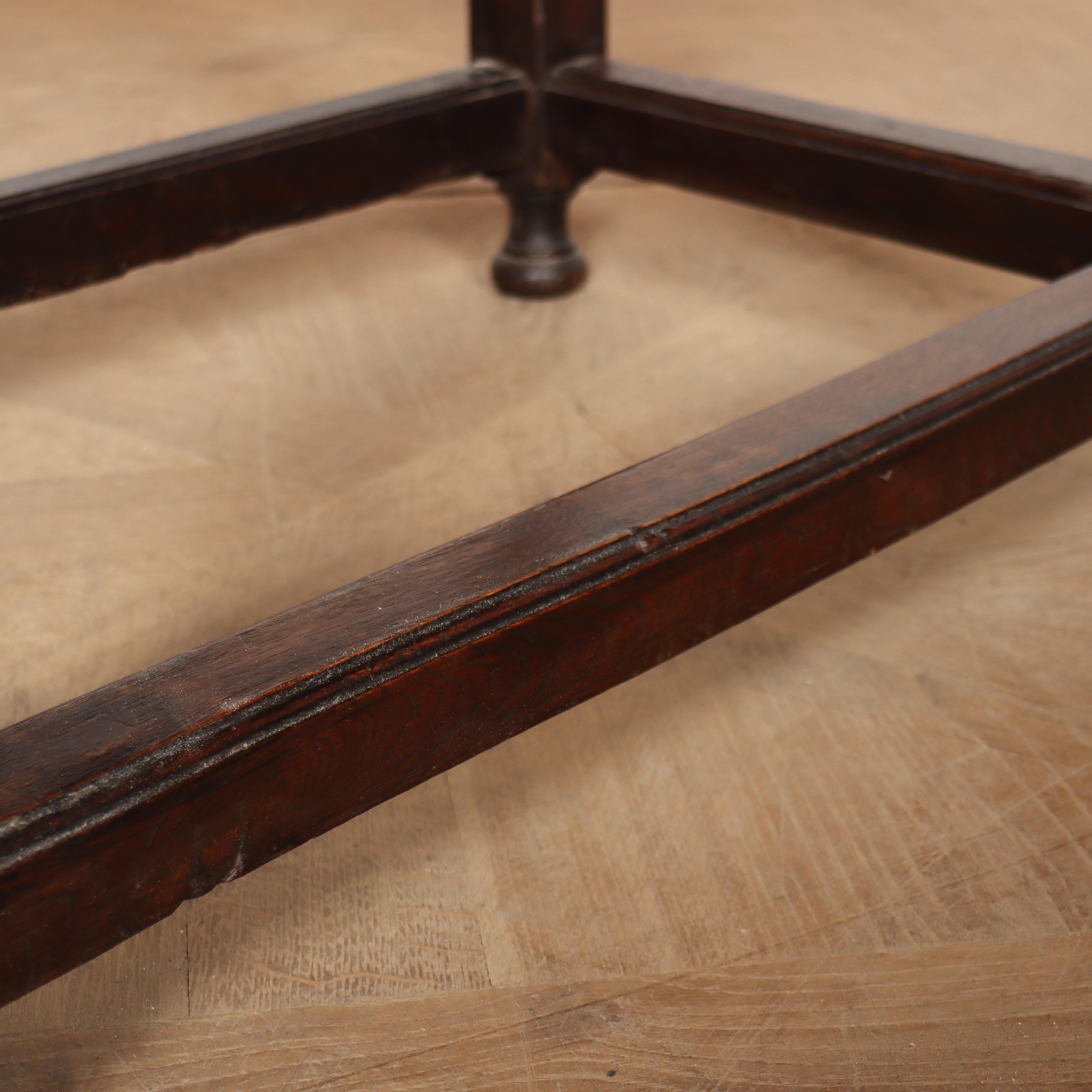 18th Century English Oak Lamp Table 2