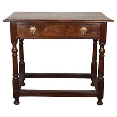 18th Century English Oak Lamp Table