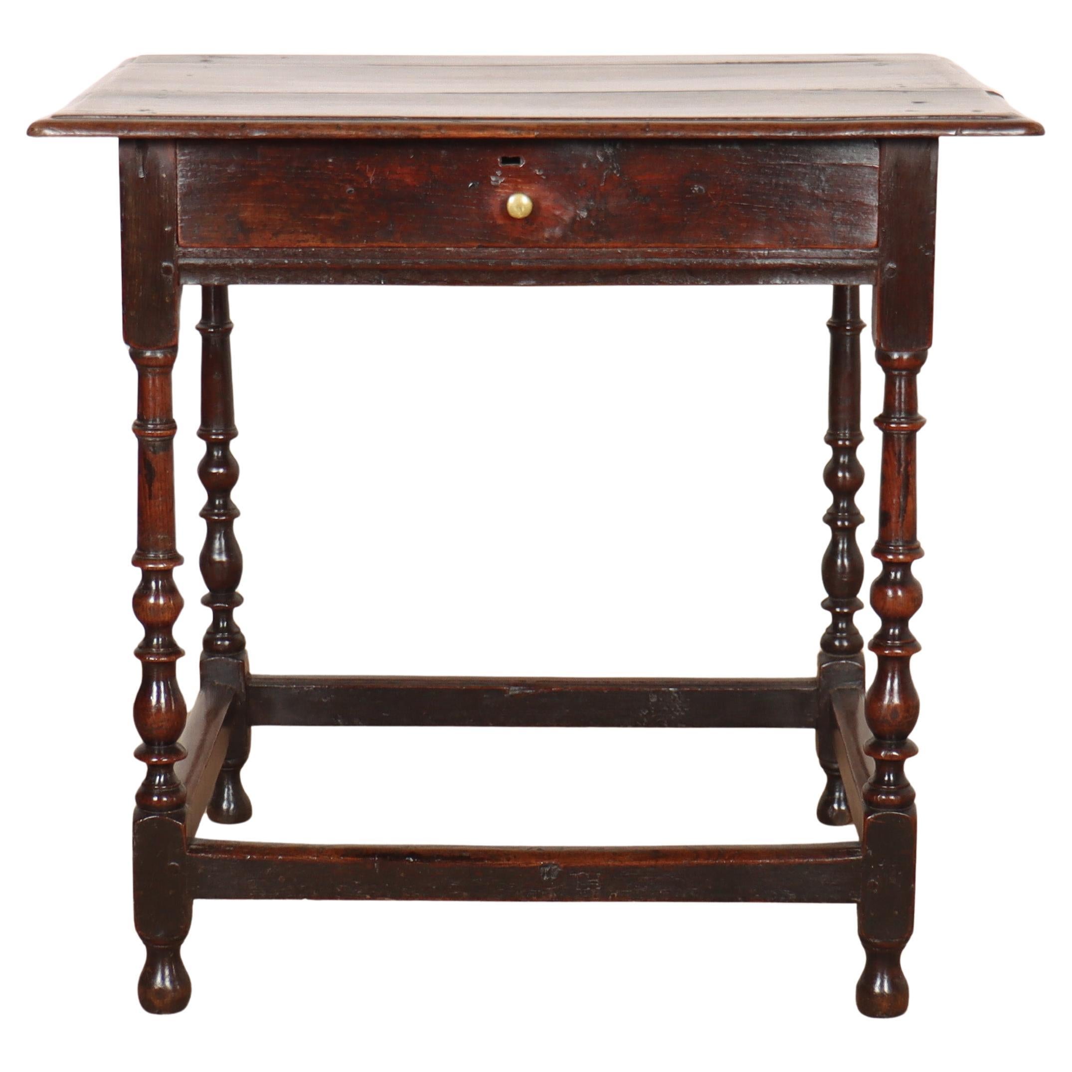 18th Century English Oak Lamp Table