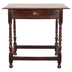 18th Century English Oak Lamp Table