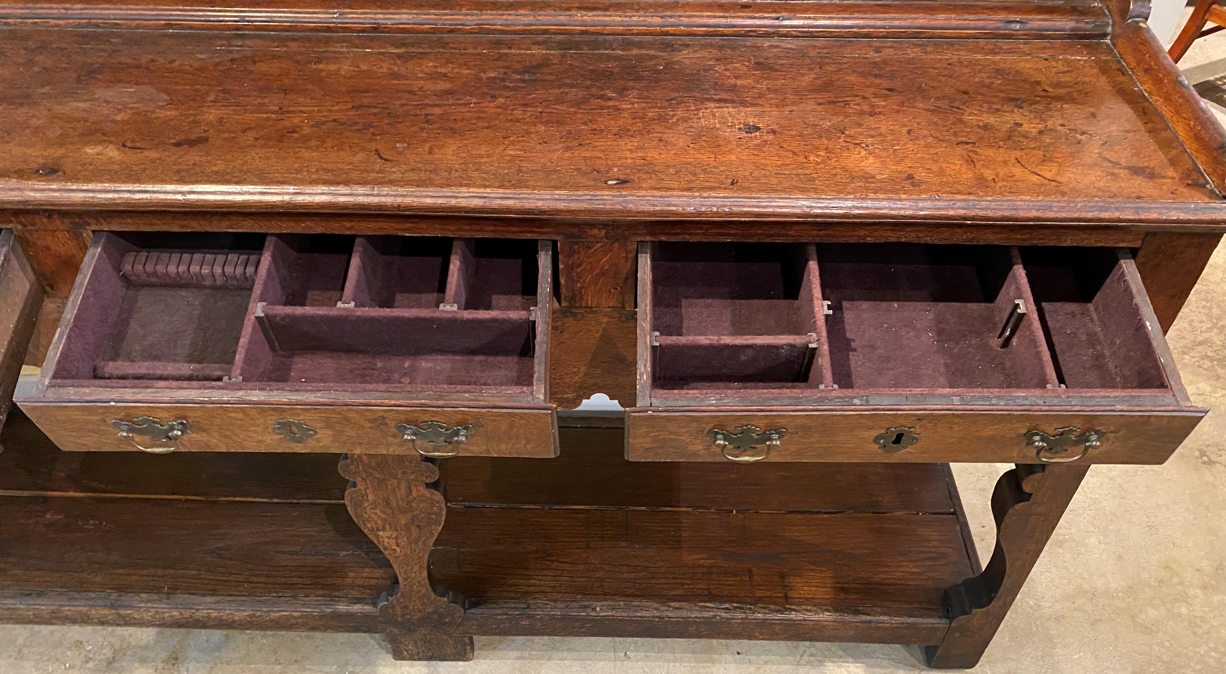18th Century English Oak Pewter Dresser or Cupboard 4