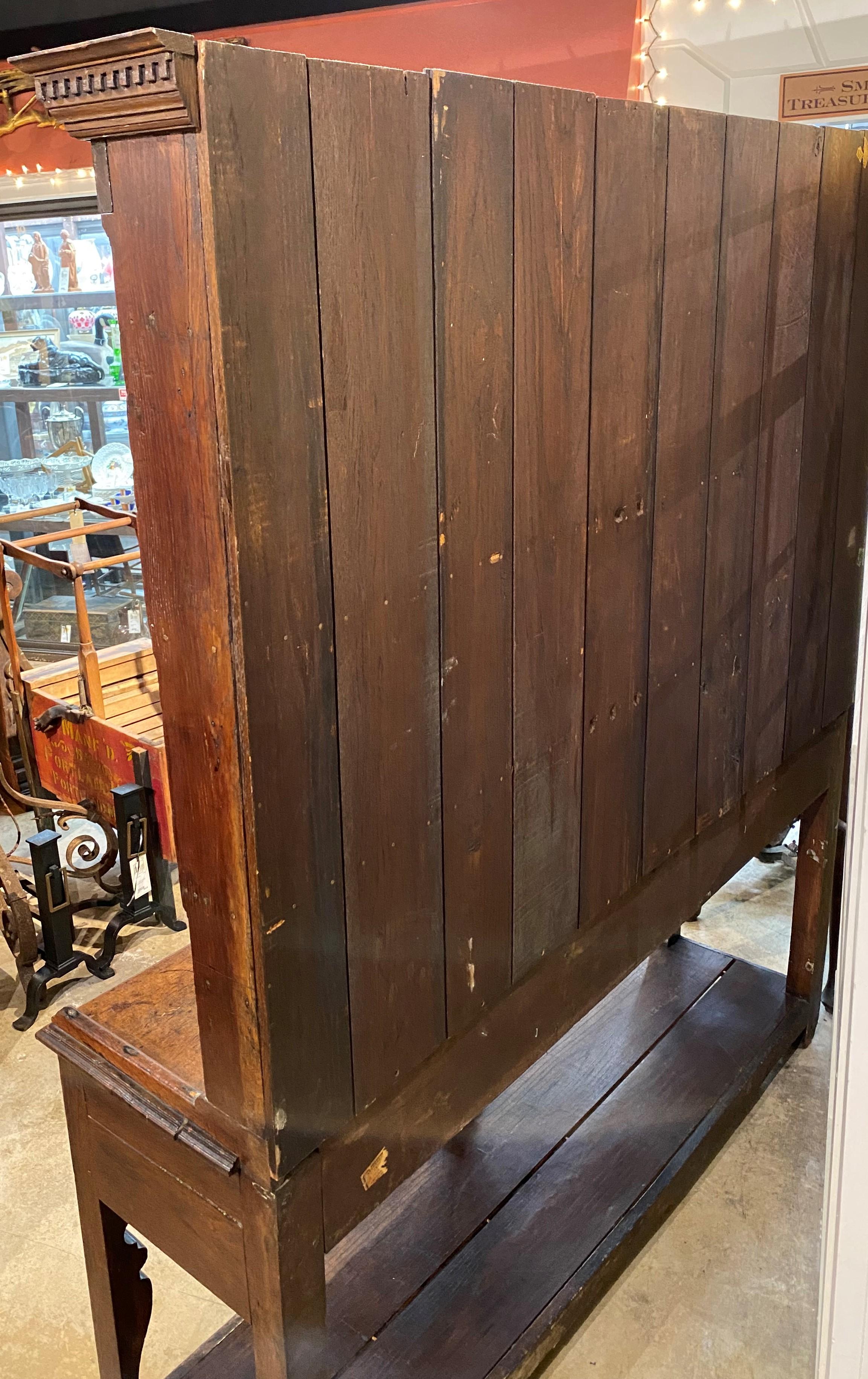 18th Century English Oak Pewter Dresser or Cupboard 8