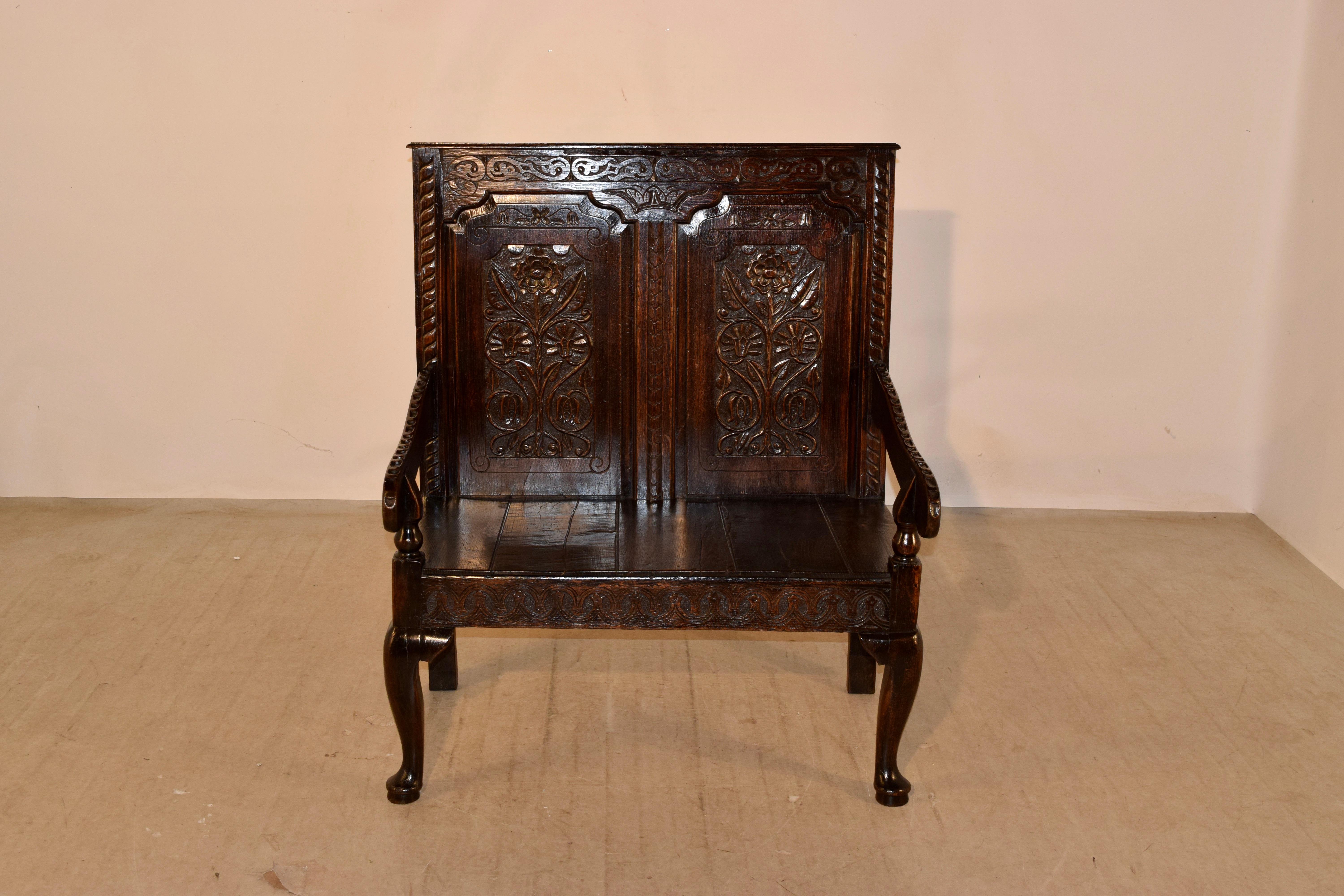 18th Century English Oak Settle In Good Condition In High Point, NC