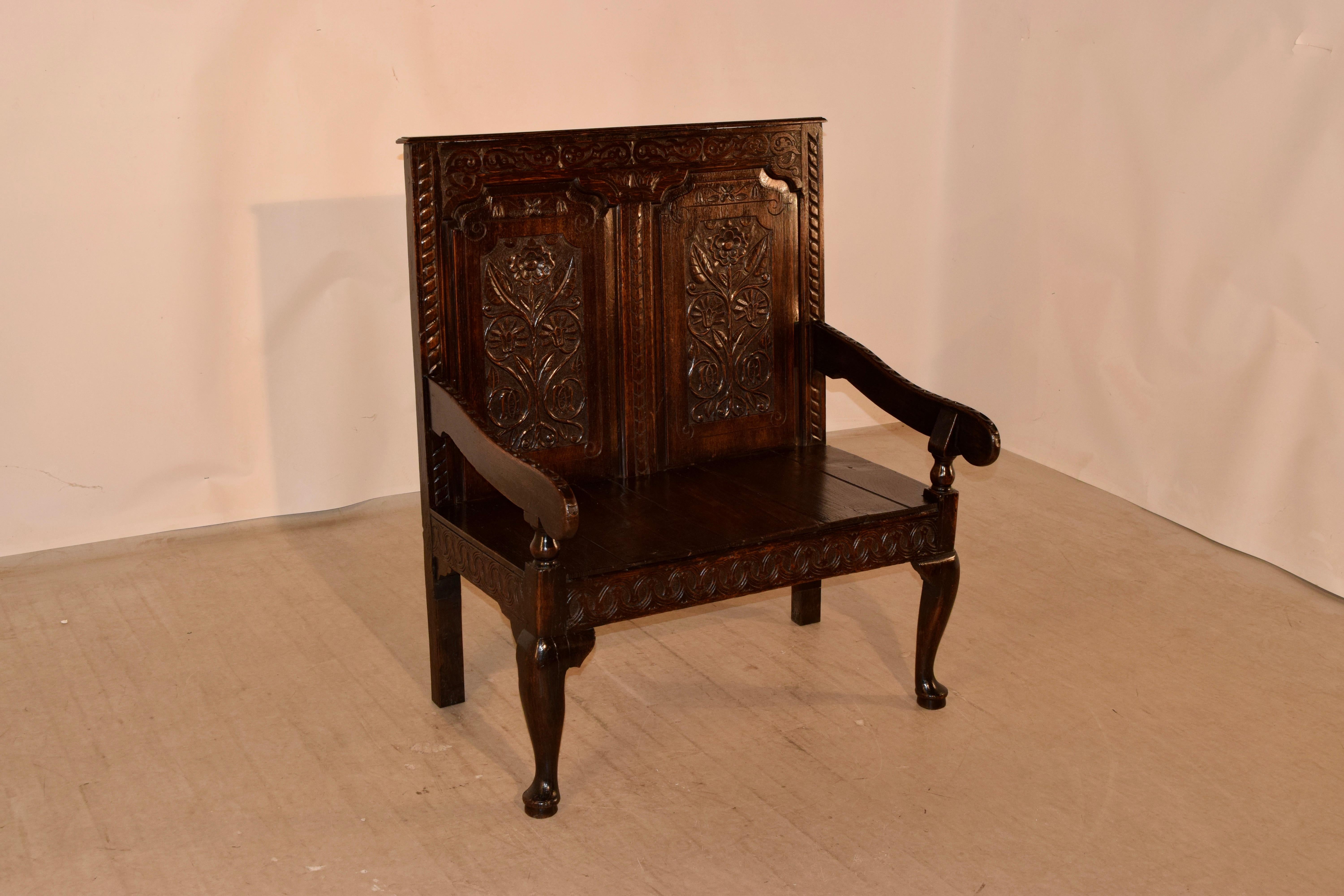 18th Century and Earlier 18th Century English Oak Settle