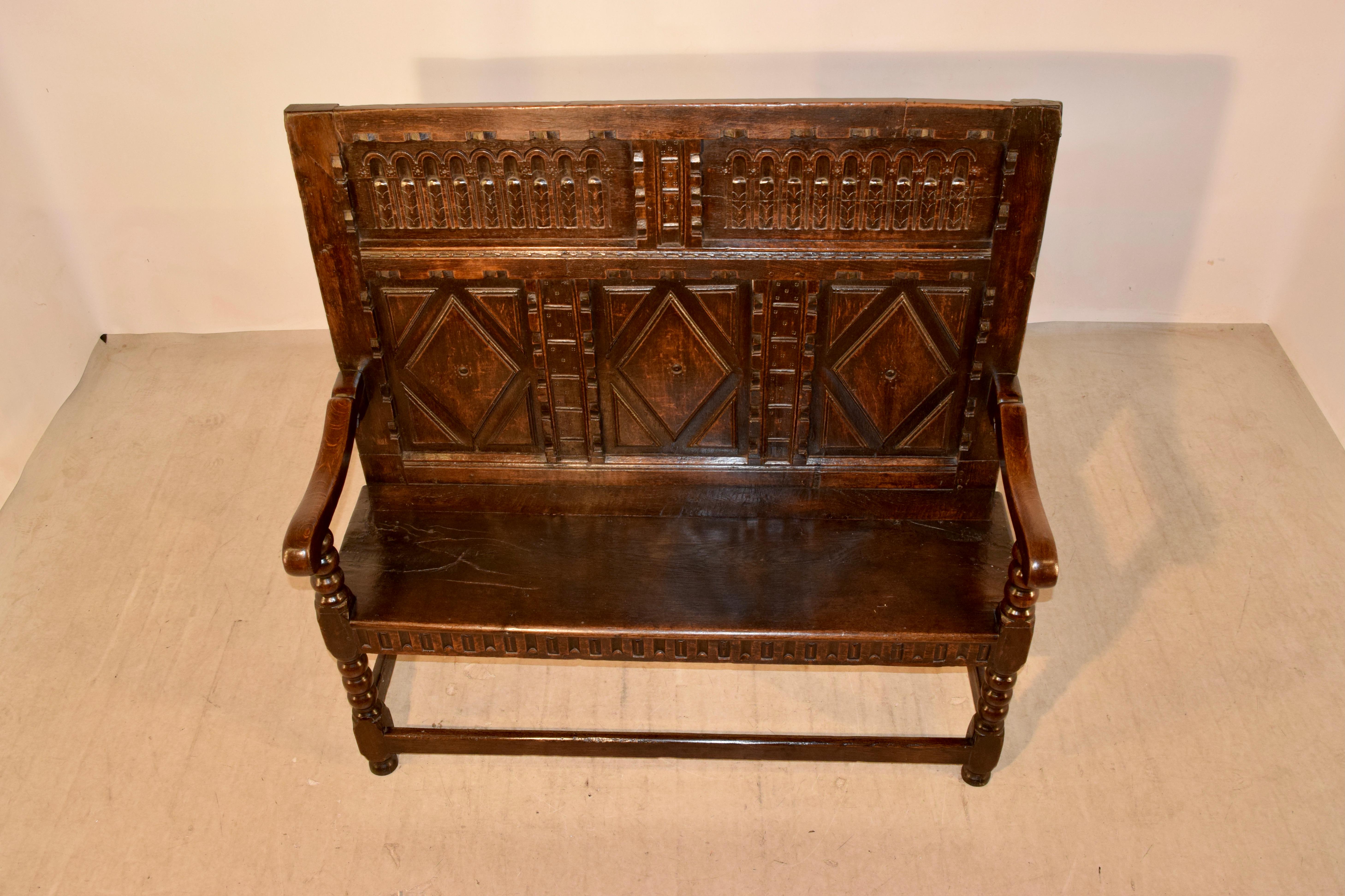 18th Century and Earlier 18th Century English Oak Settle For Sale