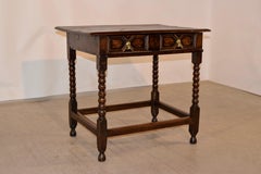 18th Century English Oak Side Table