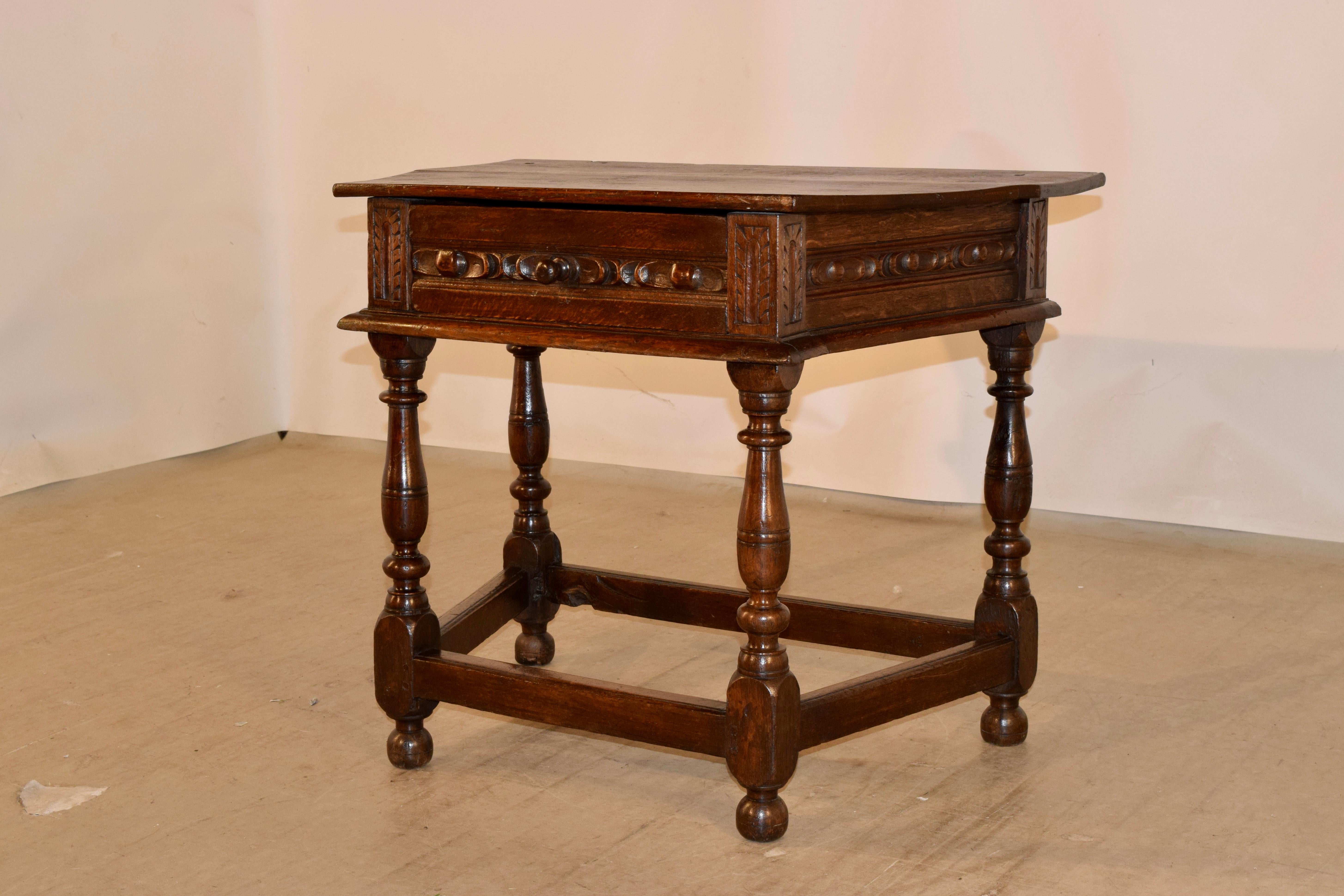 18th Century and Earlier 18th Century English Oak Side Table