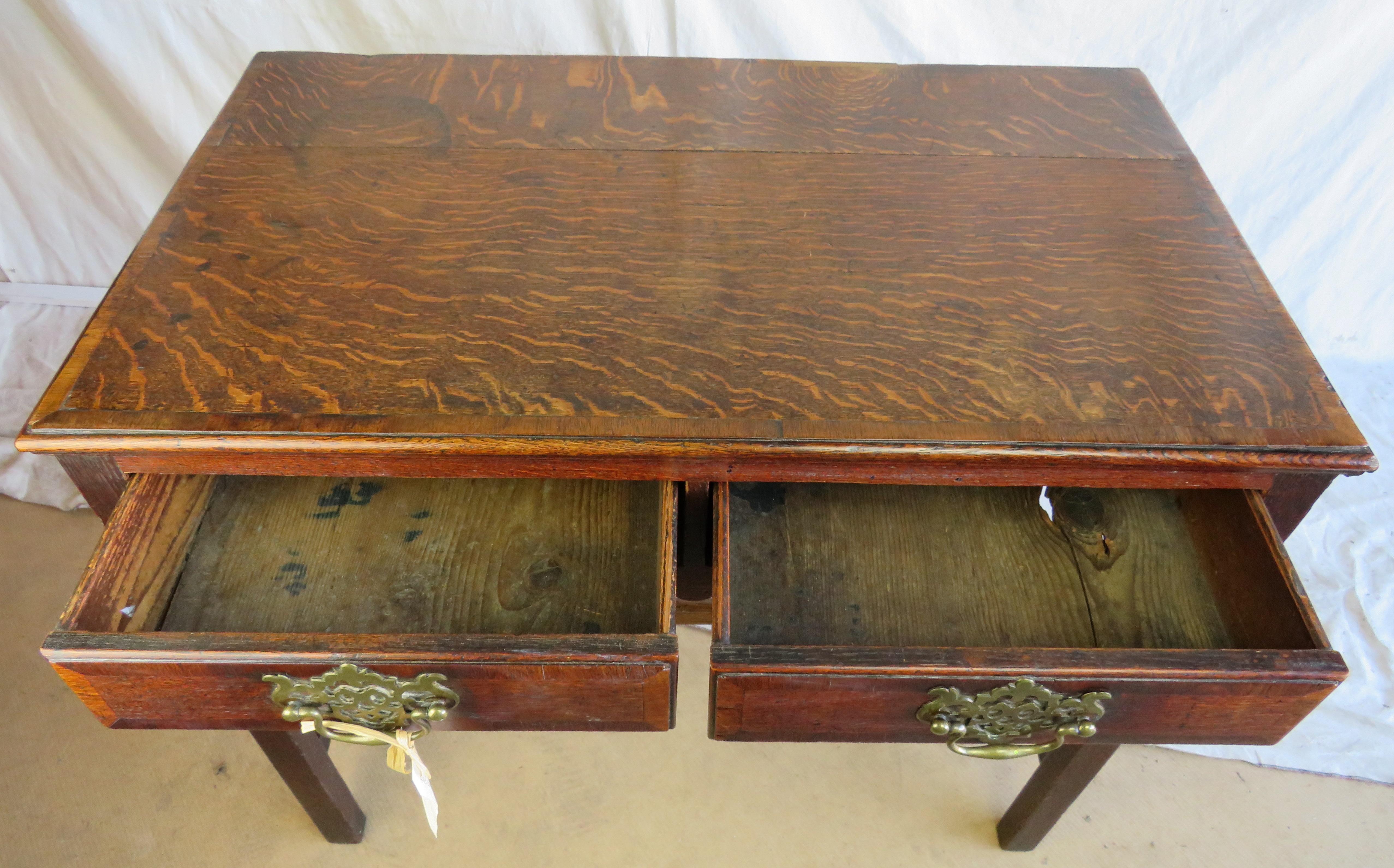 18th Century English Oak Side Table For Sale 2