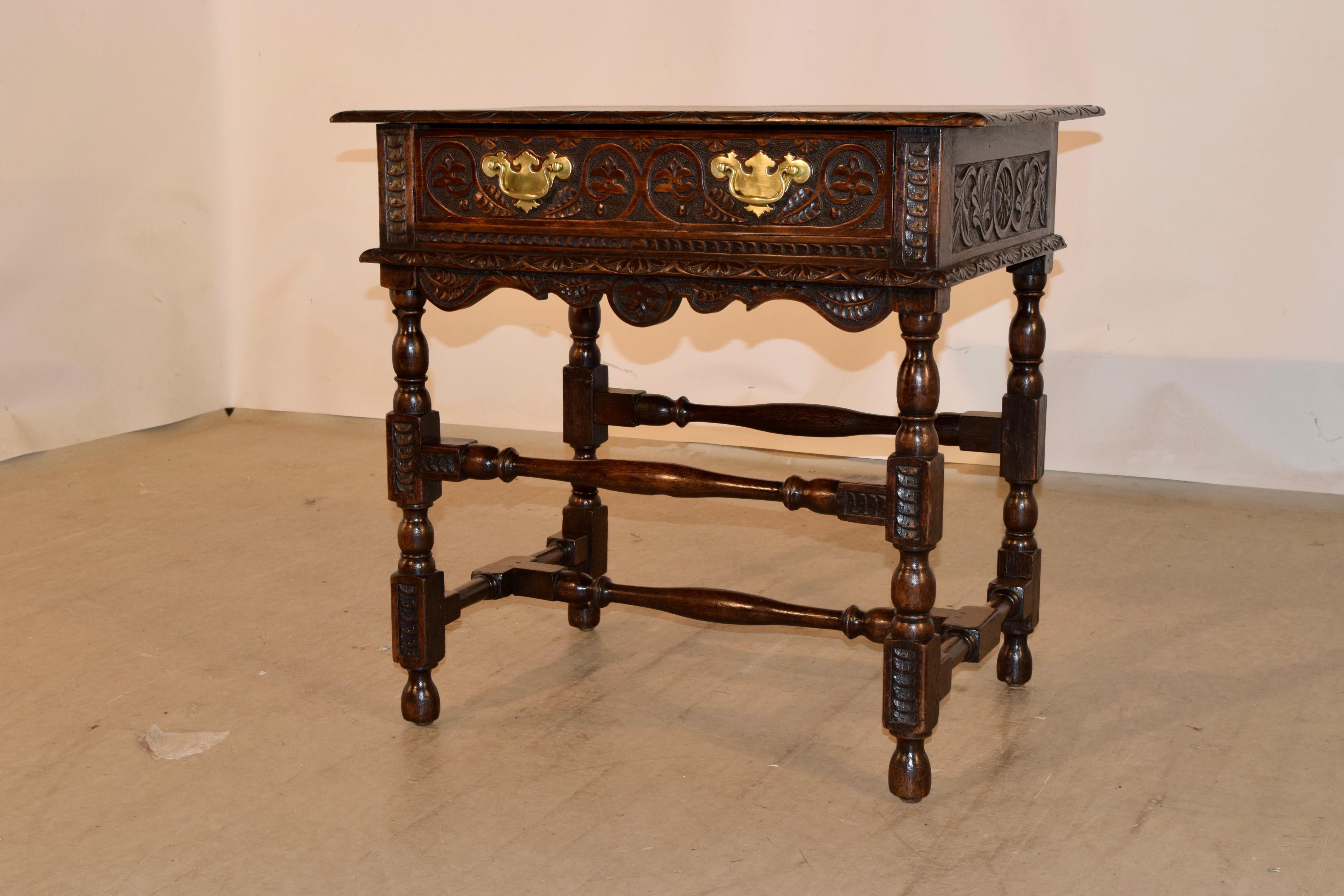 18th Century English Oak Side Table For Sale 1