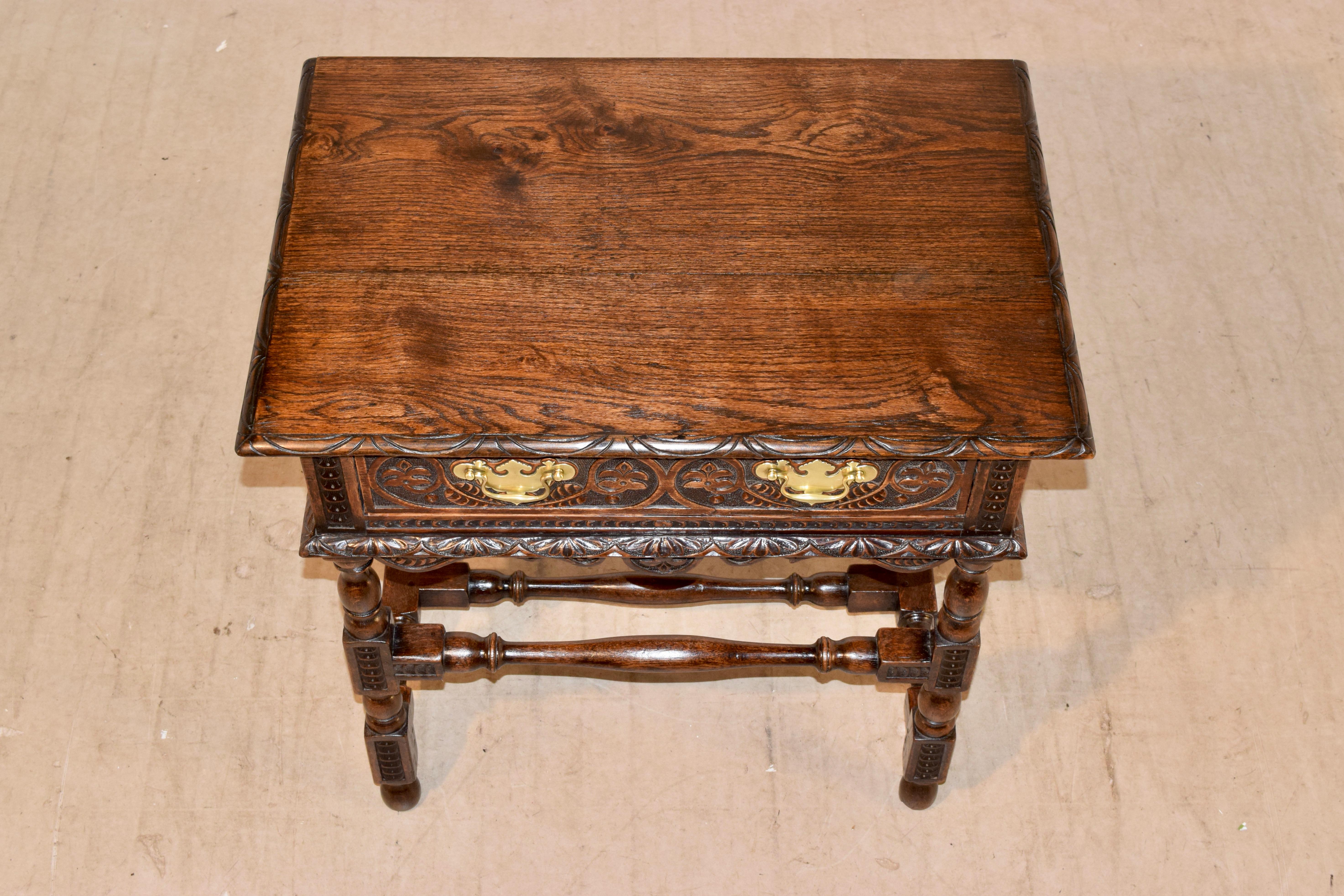 18th Century English Oak Side Table For Sale 3