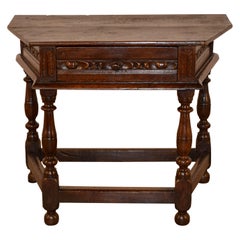 18th Century English Oak Side Table