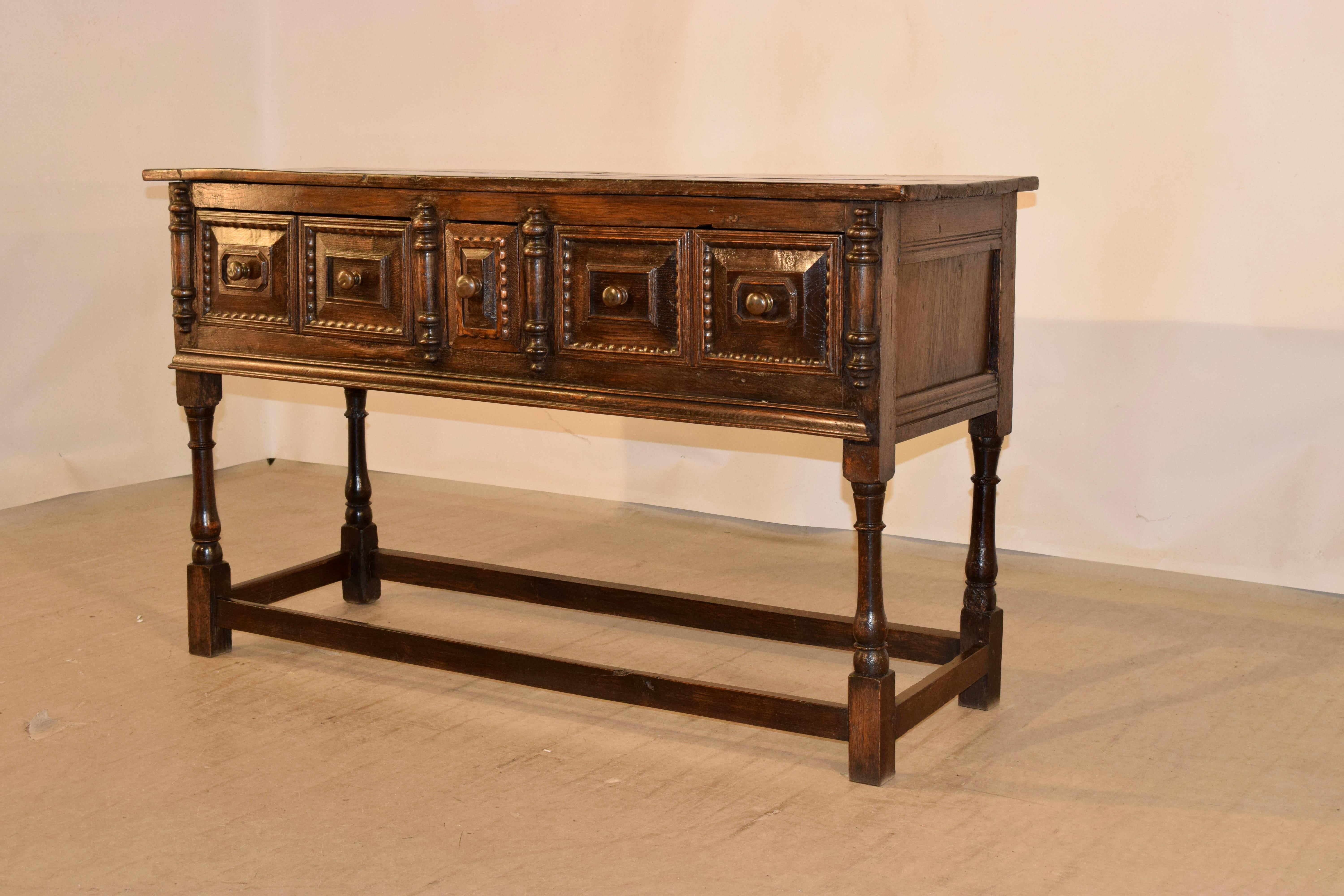 18th Century English Oak Sideboard In Good Condition For Sale In High Point, NC