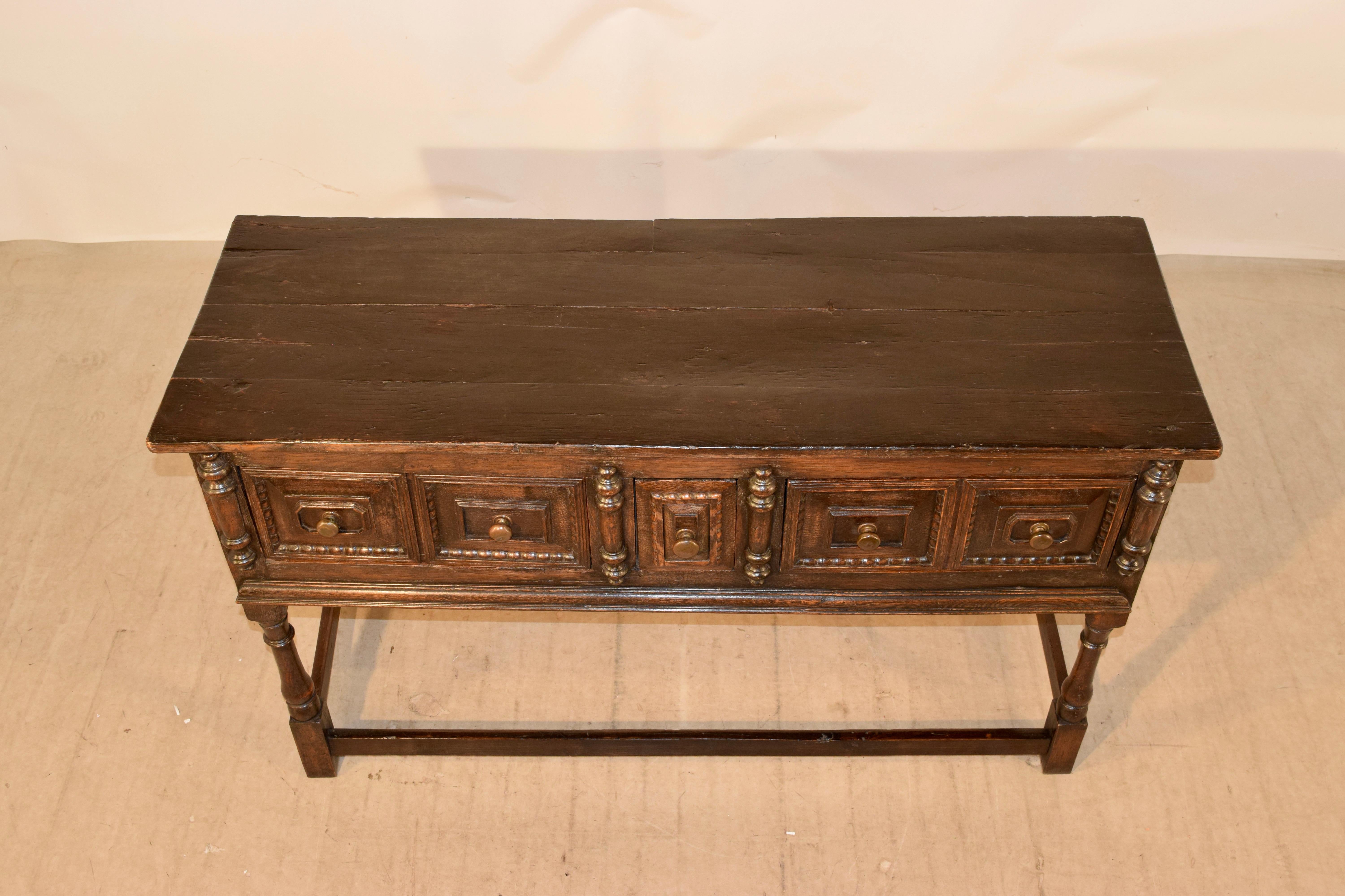 18th Century English Oak Sideboard For Sale 1