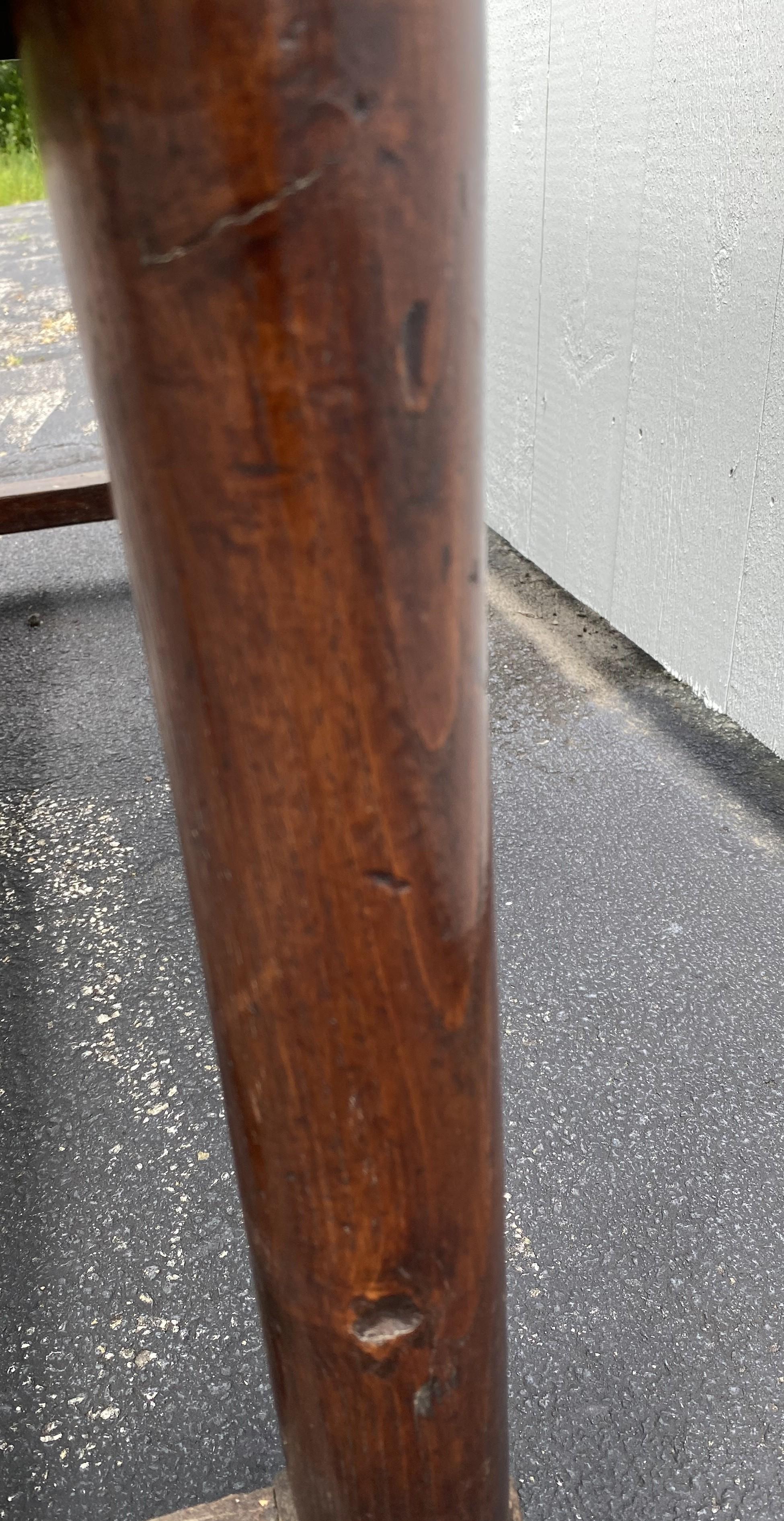18th Century English Oak Table with H Form Stretcher Base For Sale 6