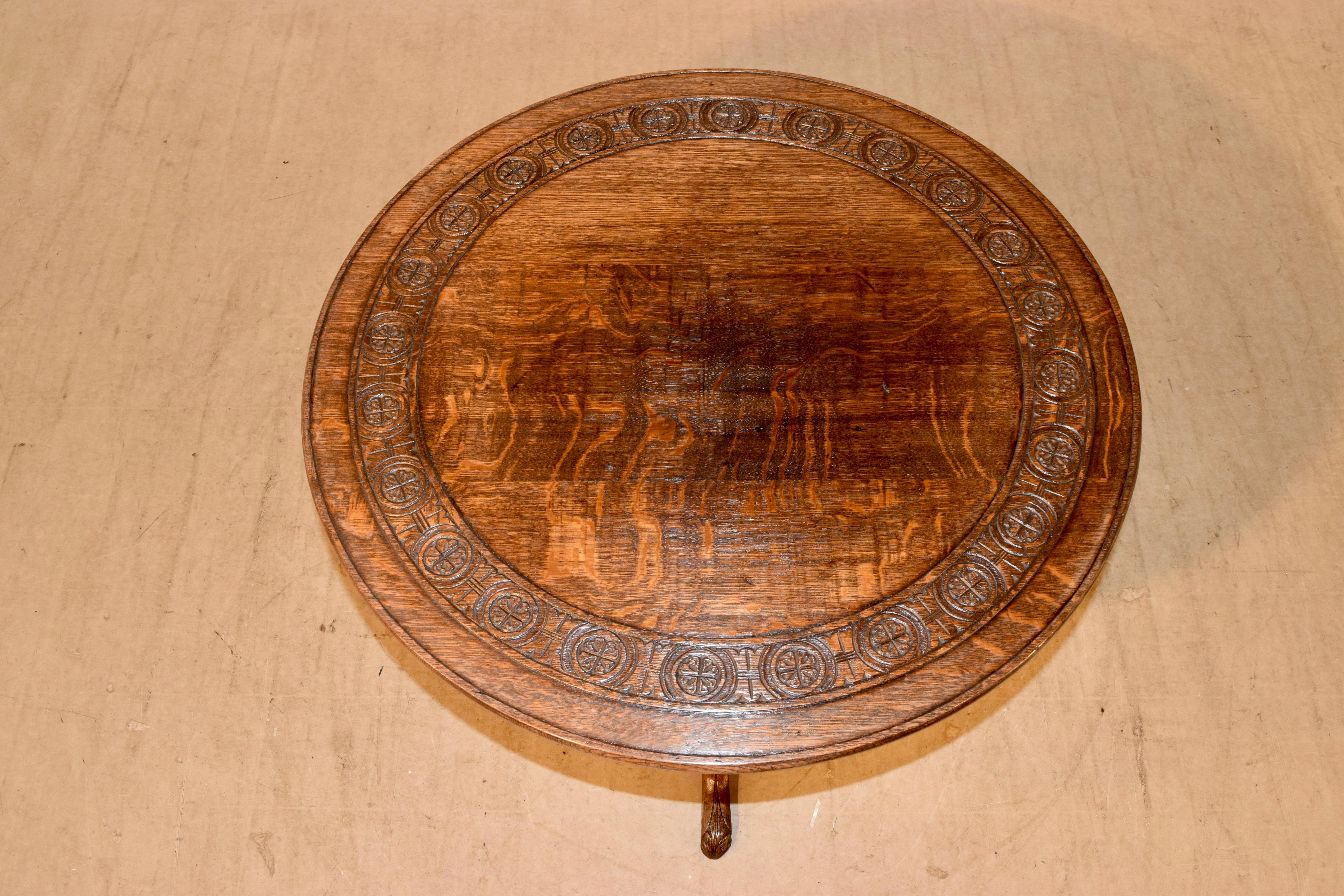 18th Century English Oak Tilt-Top Table For Sale 8
