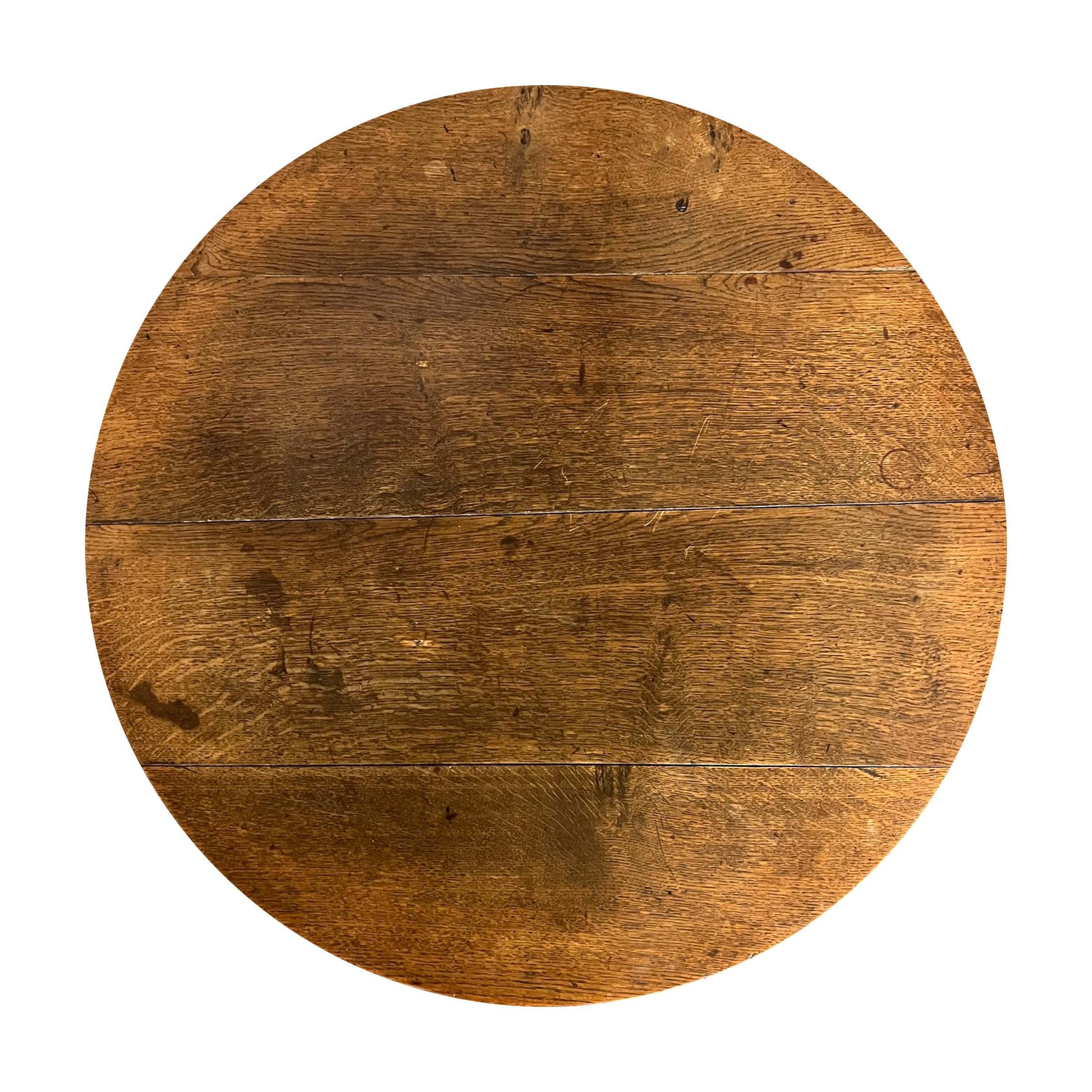 18th Century English Oak Tilt-Top Table 1