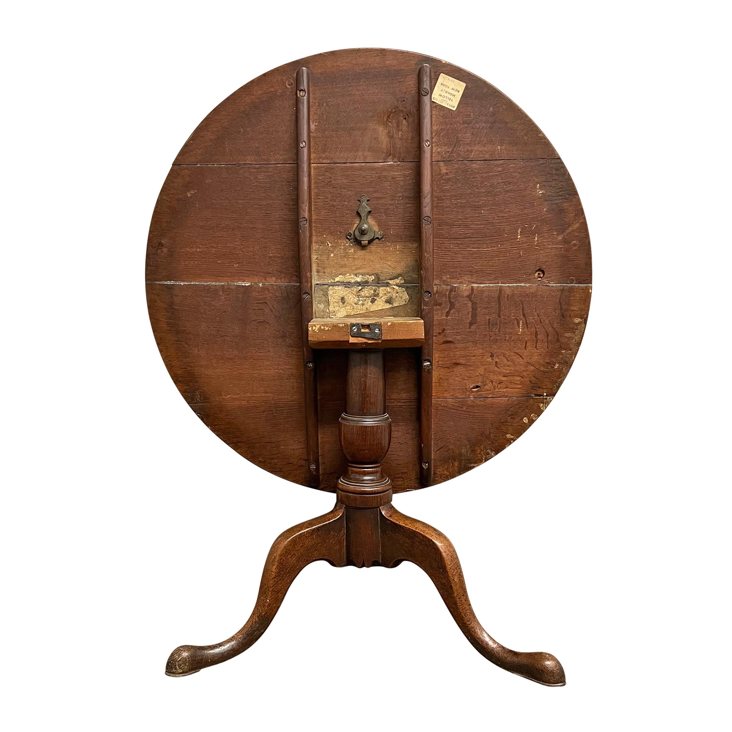 18th Century English Oak Tilt-Top Table 2