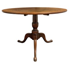 Antique 18th Century English Oak Tilt-Top Table