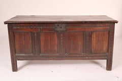 18th Century English Oak Trunk