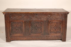18th Century English Oak Trunk