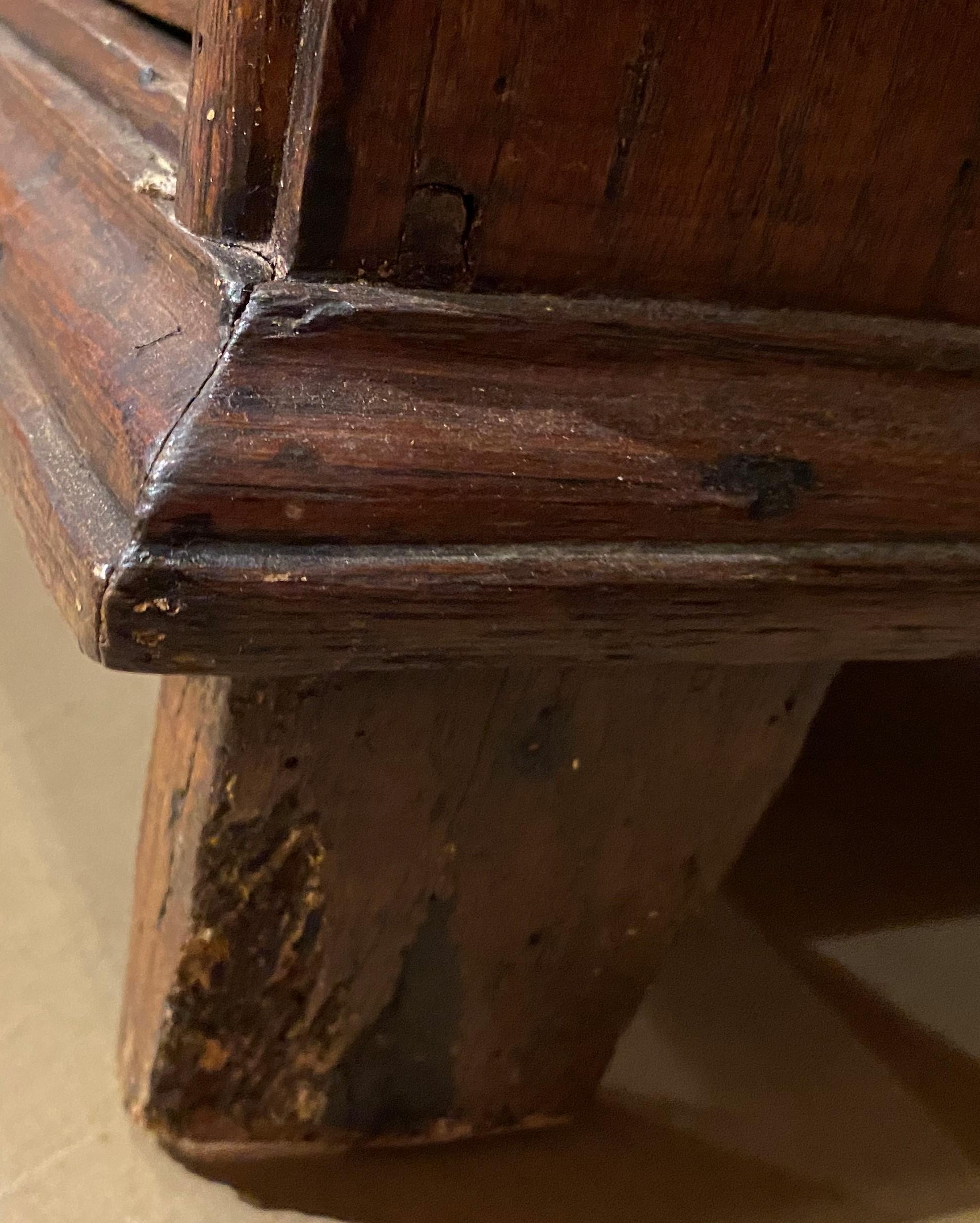 18th Century English Oak Two Over Two Drawer Chest with Drop Pulls 4