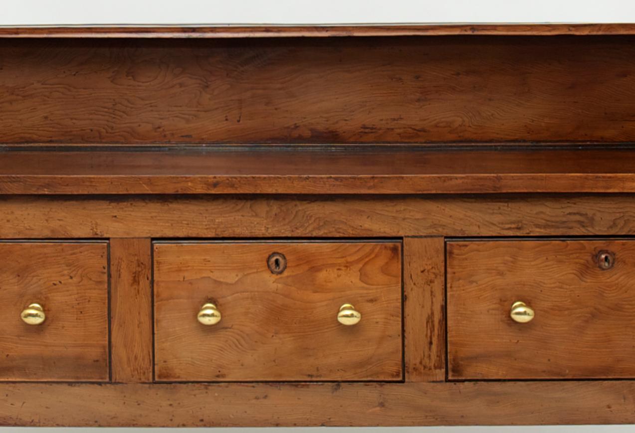 18th Century and Earlier 18th Century English Oak Welsh Dresser 1695-1700 with Associated Rack, 1750