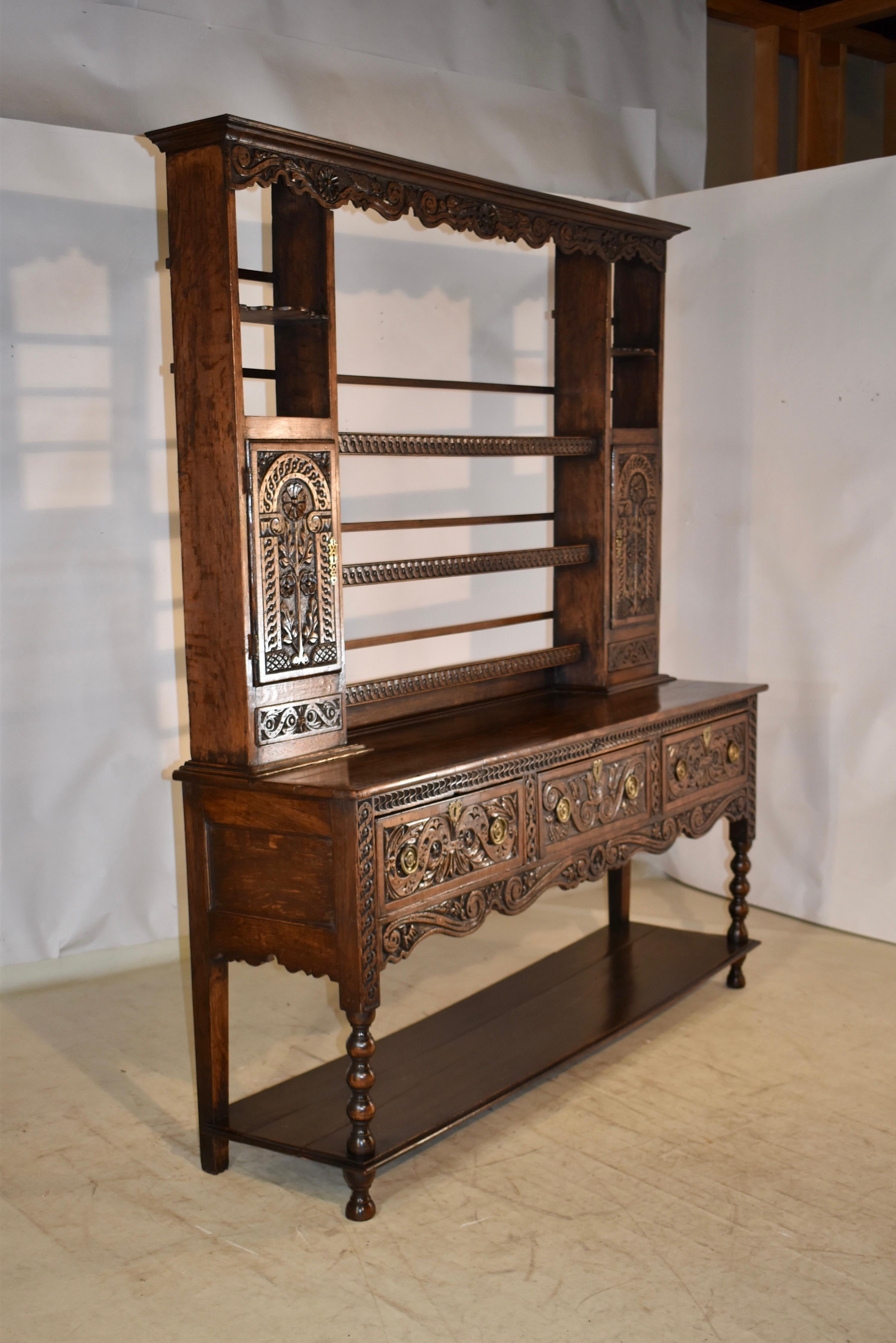 18th Century English Oak Welsh Dresser For Sale 6