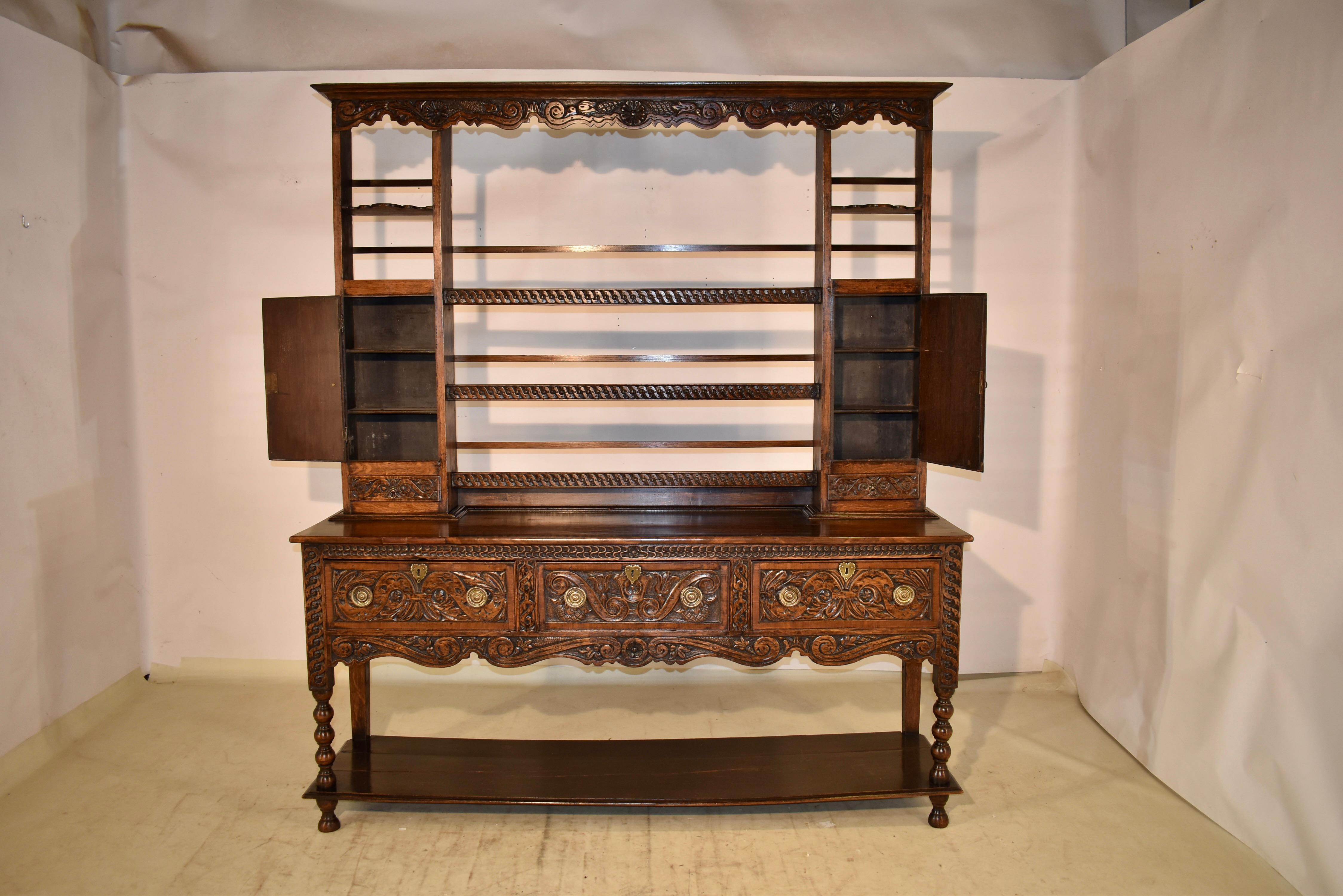 18th Century English Oak Welsh Dresser For Sale 2