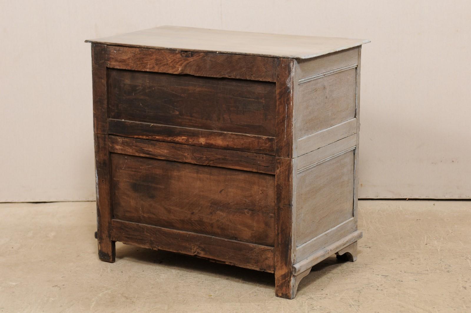 18th Century English Ornately Paneled Oak Chest Carved in Geometrical Motif 6