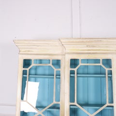 18th Century English Painted Breakfront Bookcase