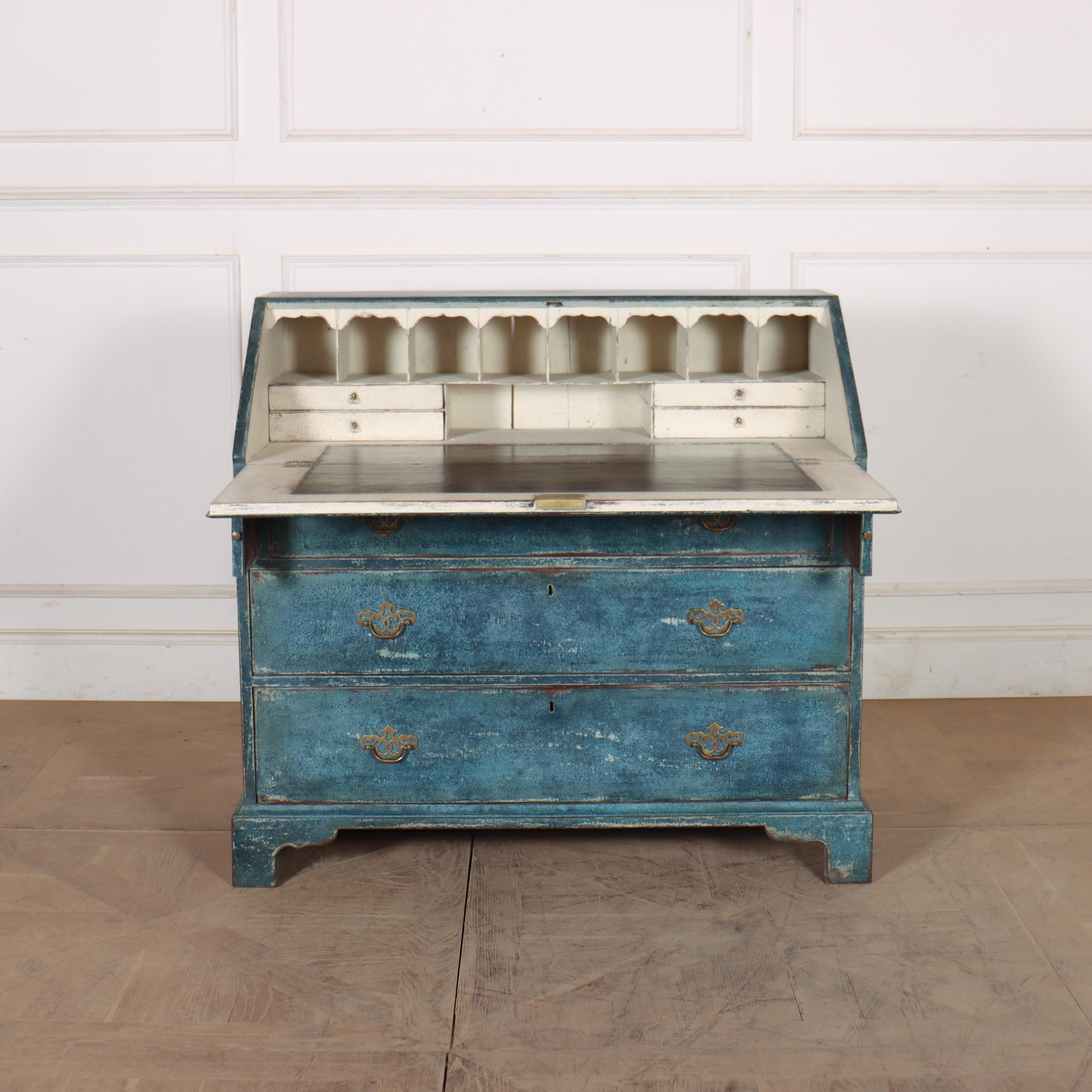 18th century English painted oak fall front bureau. 1760.

Height to desk: 28 1/4-inches


Internal reference: H


Code: 8872

Dimensions:
W: 43.5