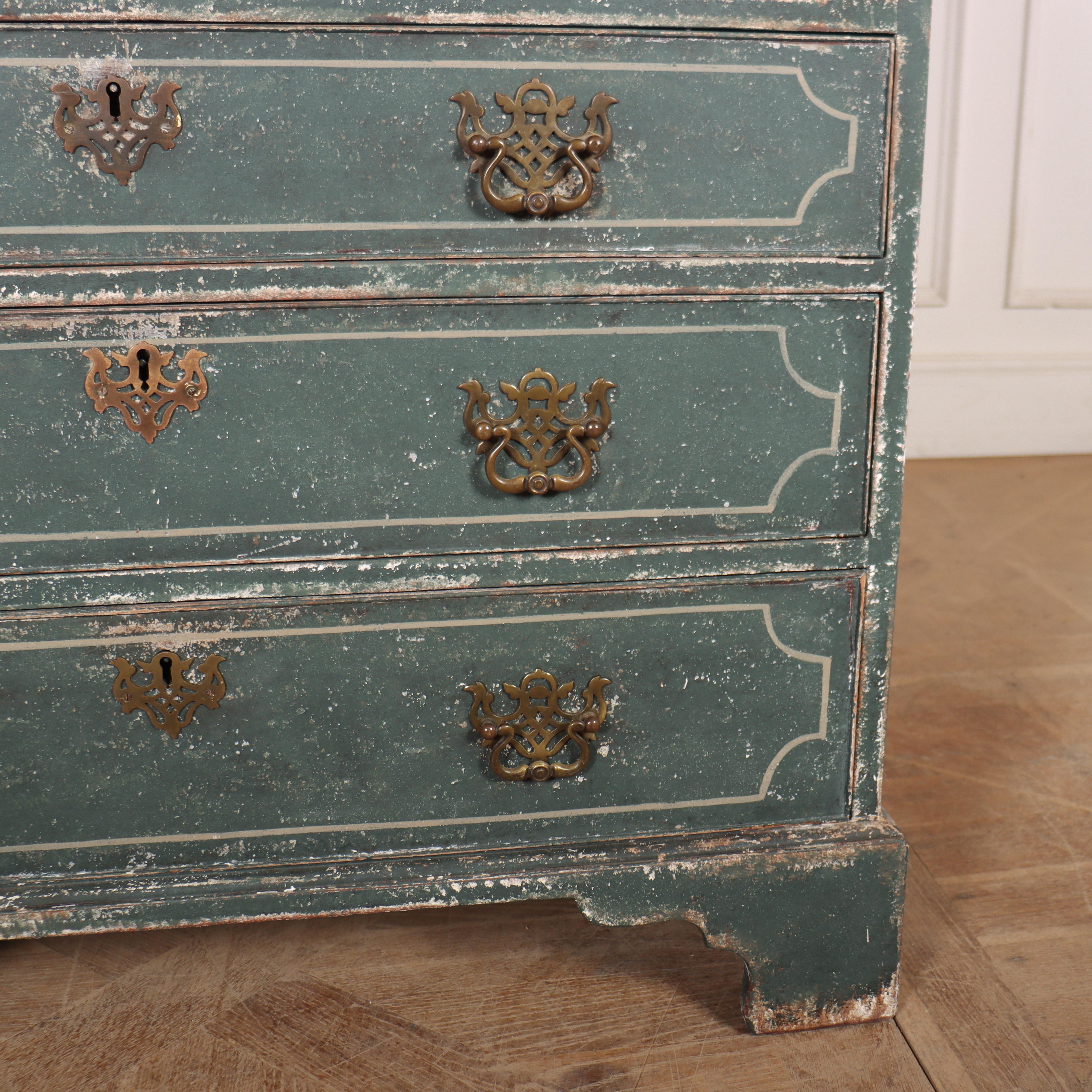 18th Century and Earlier 18th Century English Painted Bureau For Sale