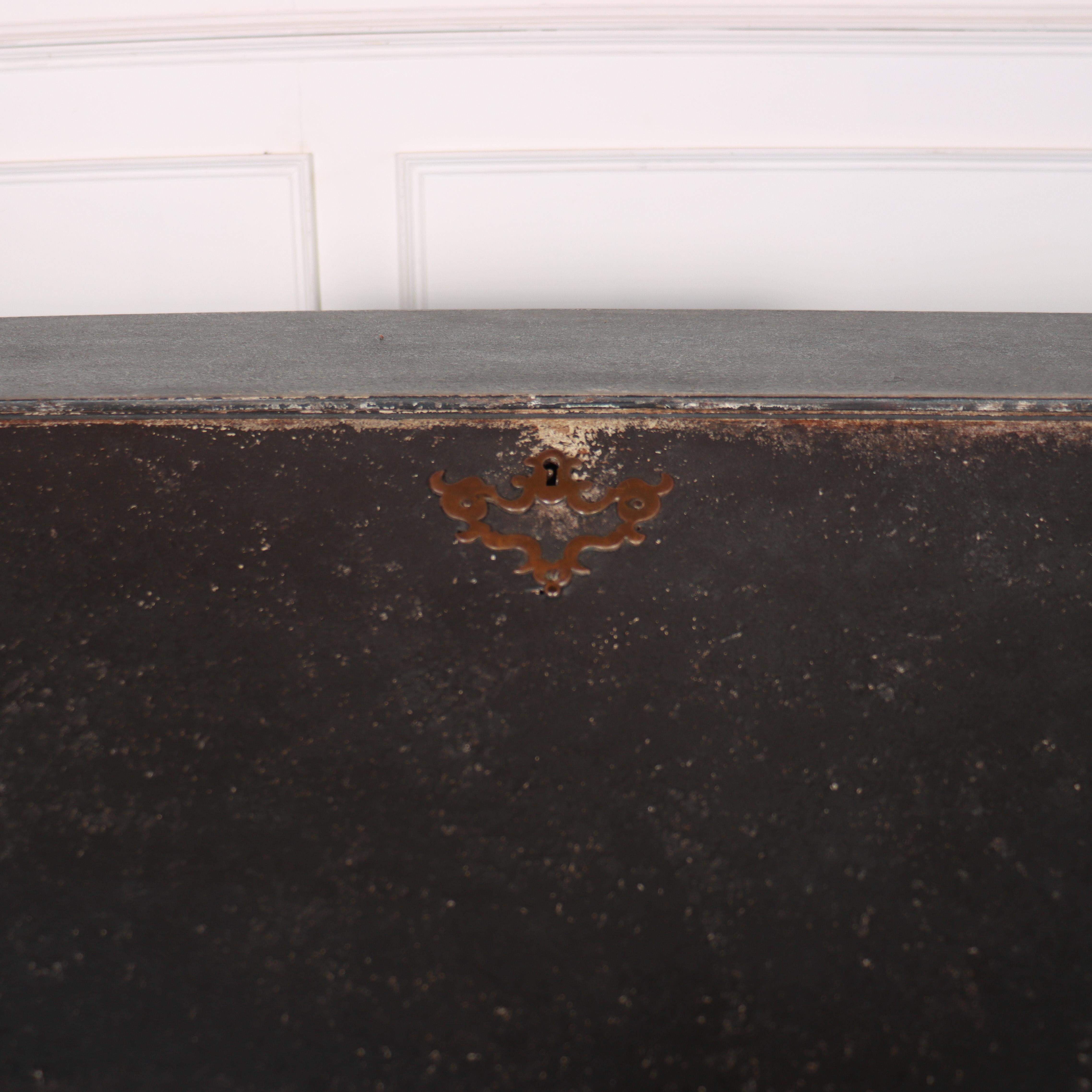 Oak 18th Century English Painted Bureau For Sale