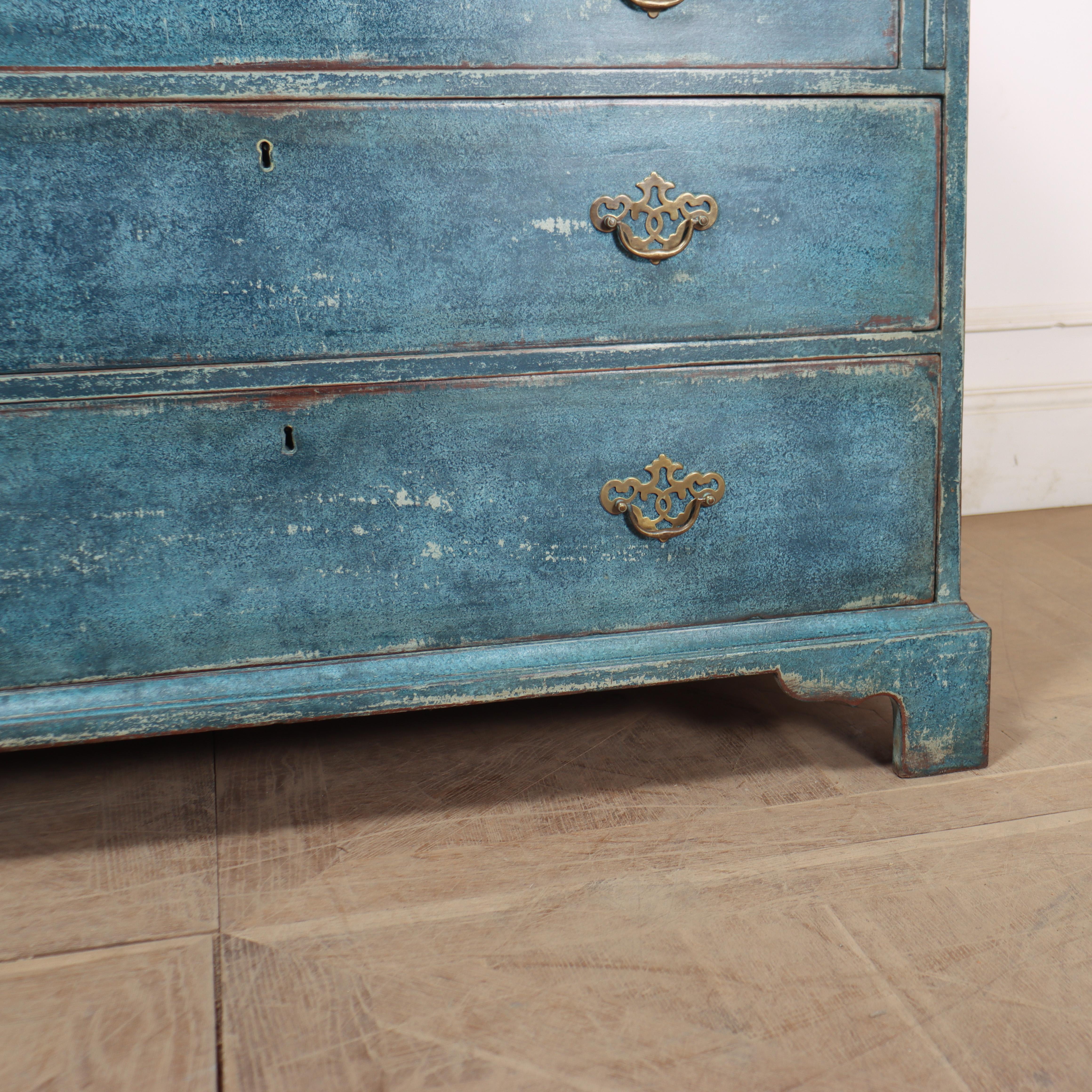 Oak 18th Century English Painted Bureau For Sale