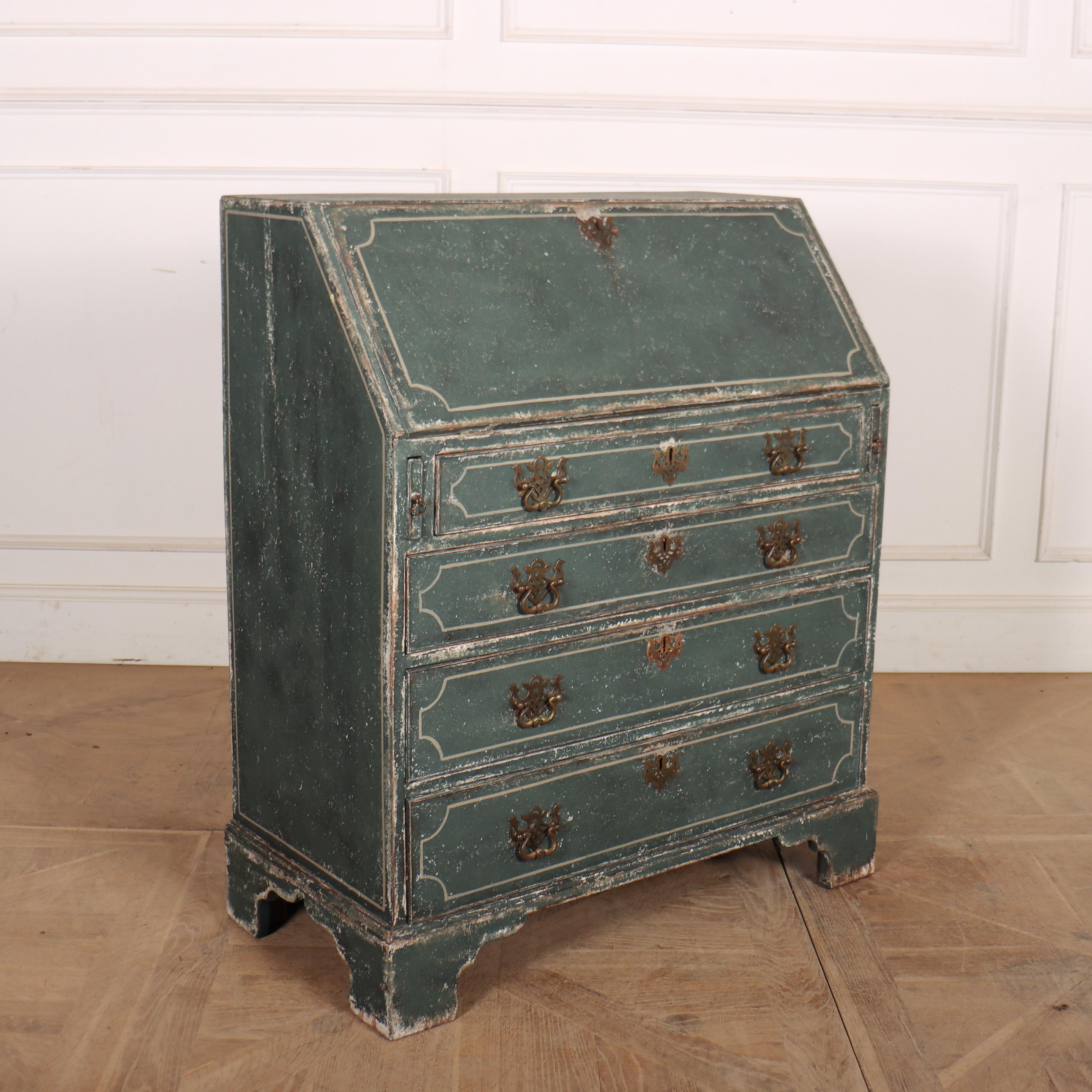 18th Century English Painted Bureau For Sale 1