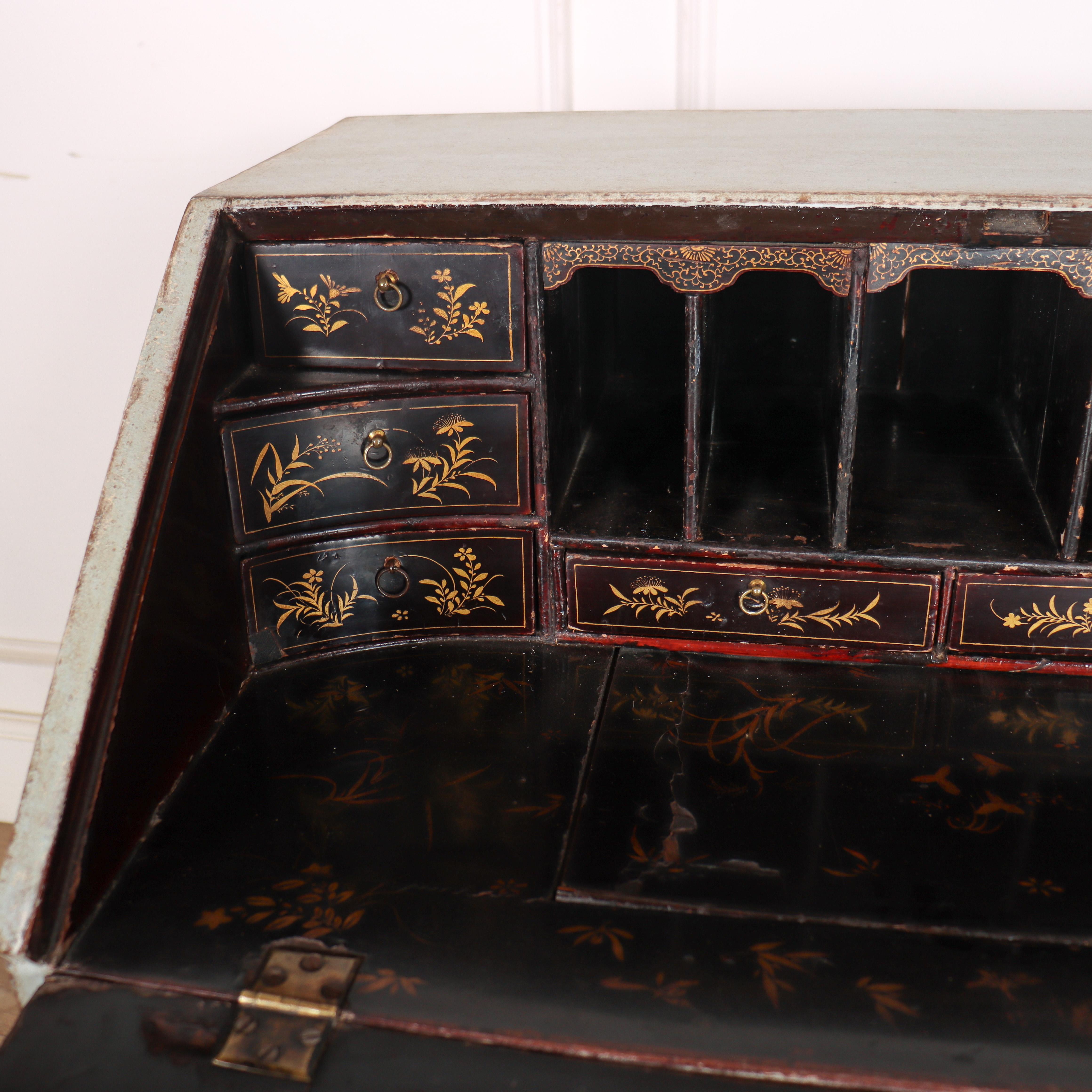 18th Century English Painted Bureau For Sale 1