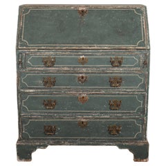 Bureau peint anglais du 18ème siècle
