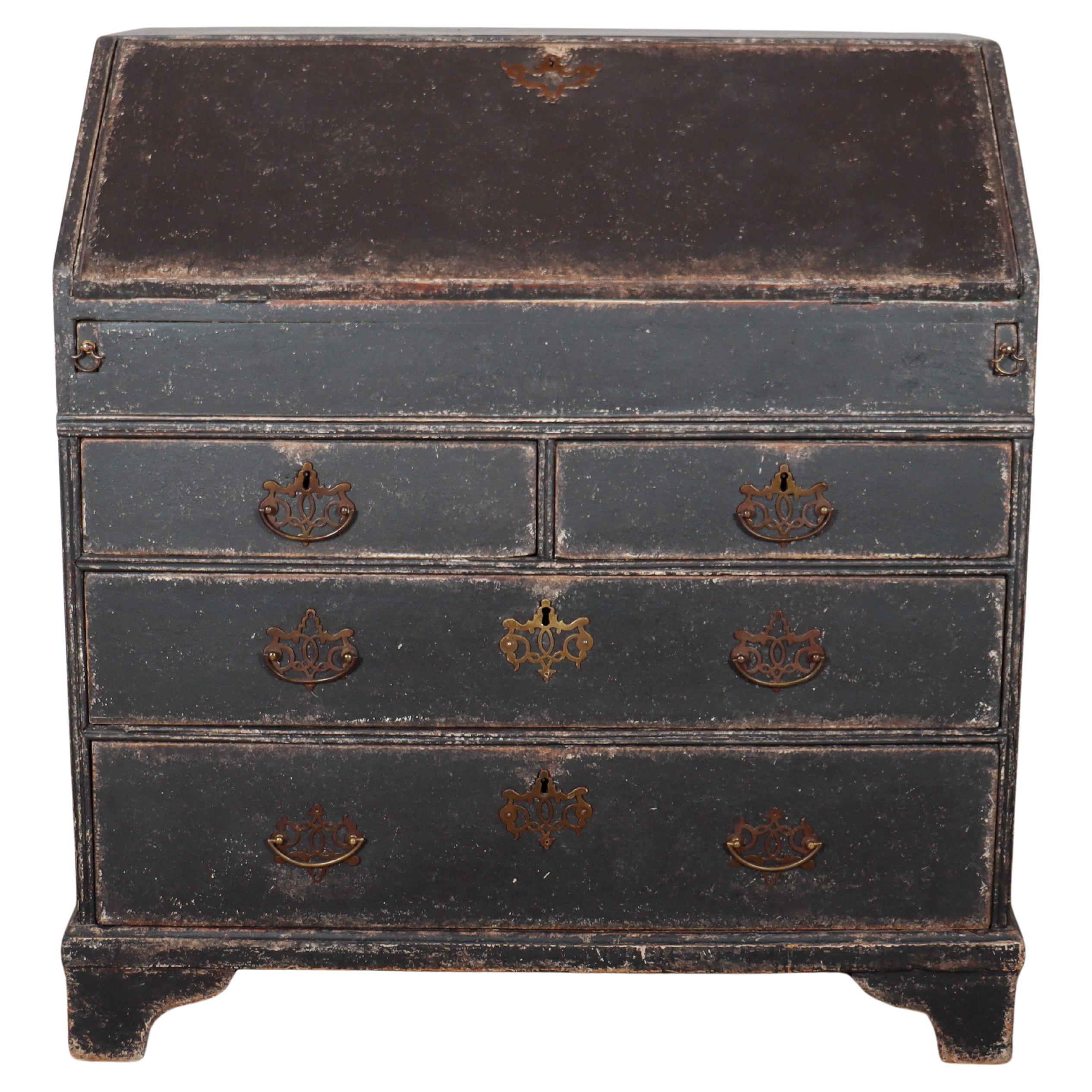 Bureau peint anglais du 18ème siècle